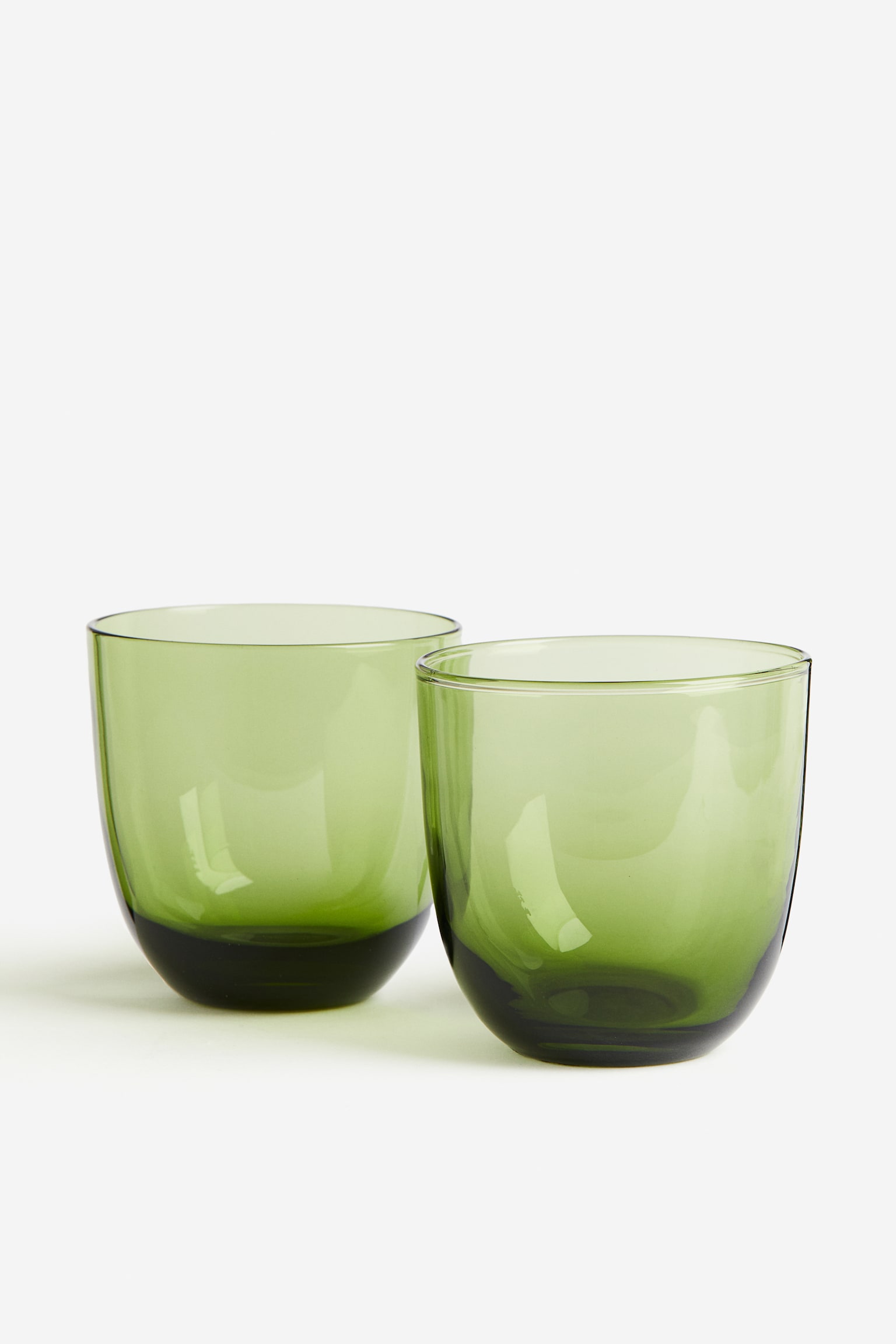 2-pack glass tumblers - Olive green - 1