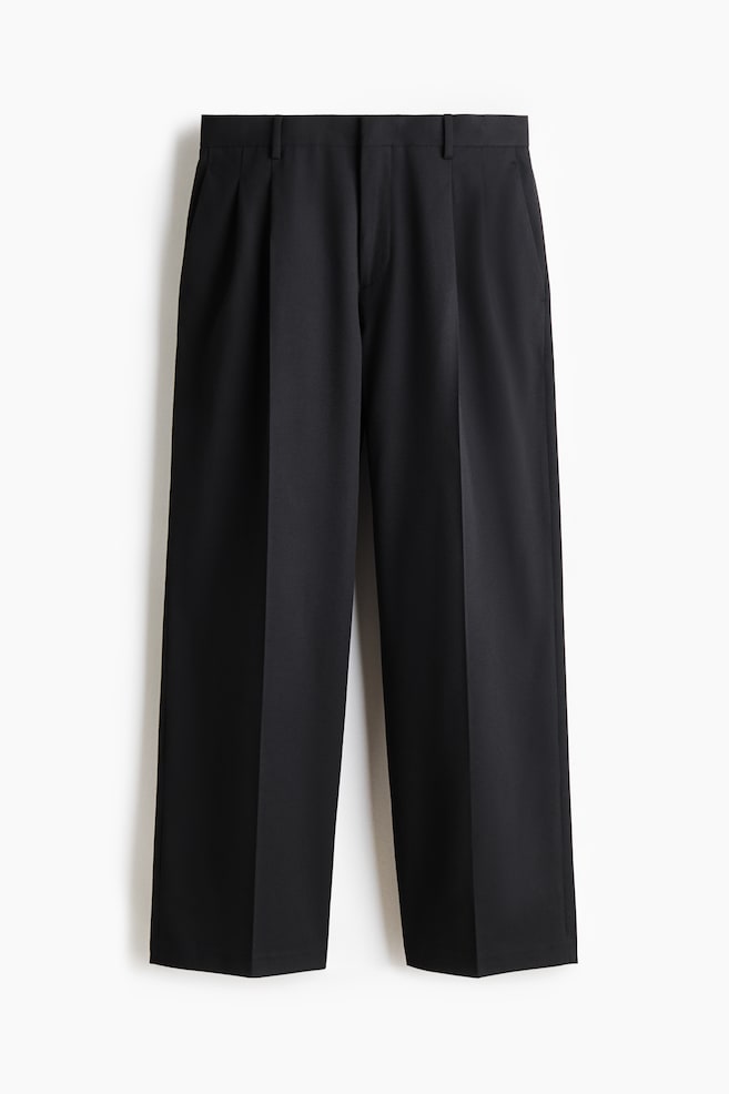 Loose Fit Tailored trousers - Black/Beige/Dark grey - 1