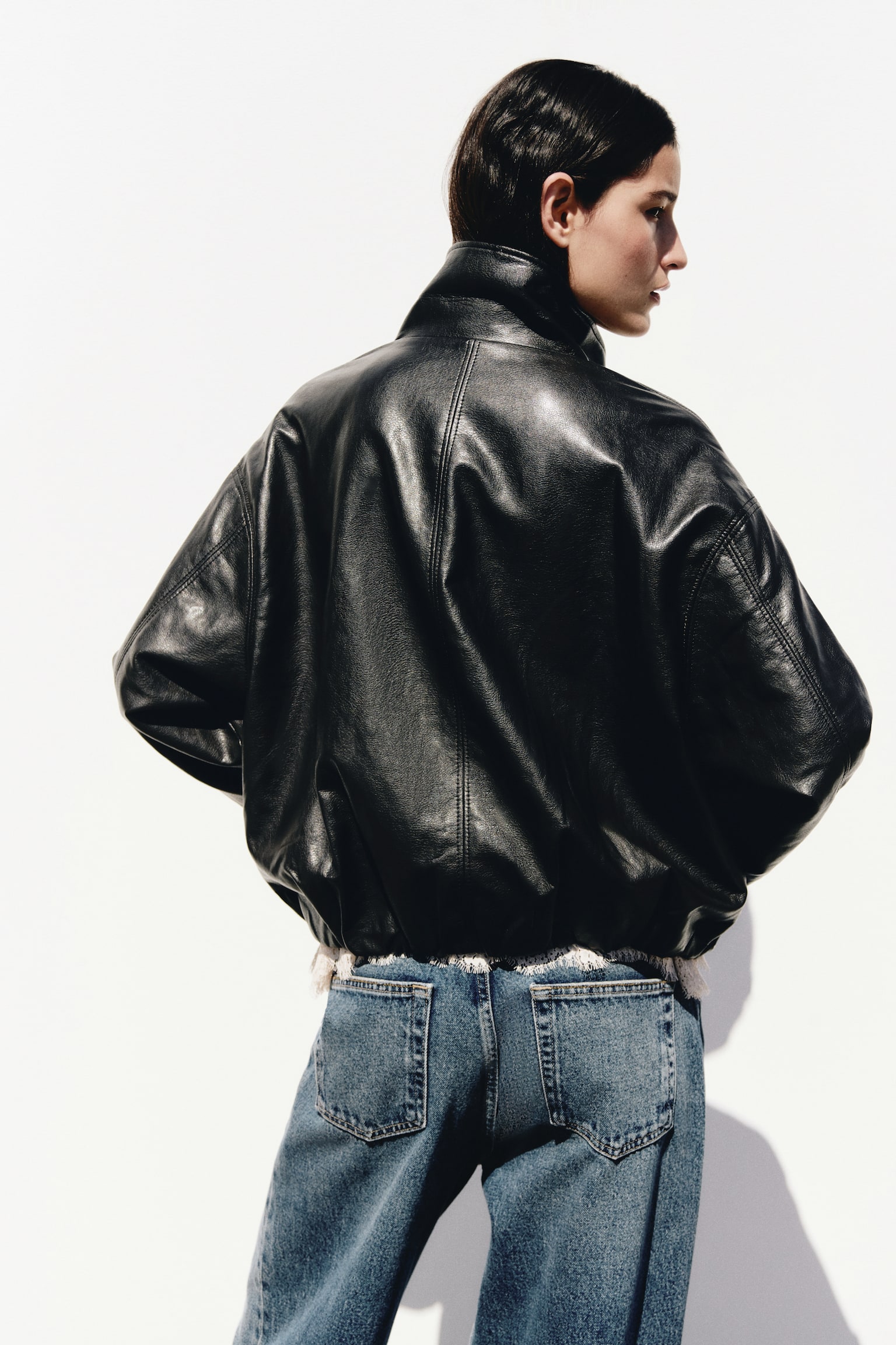 Женская куртка H&M Oversized Bubble-Hem, цвет: Тёмный коричневый — фото 6