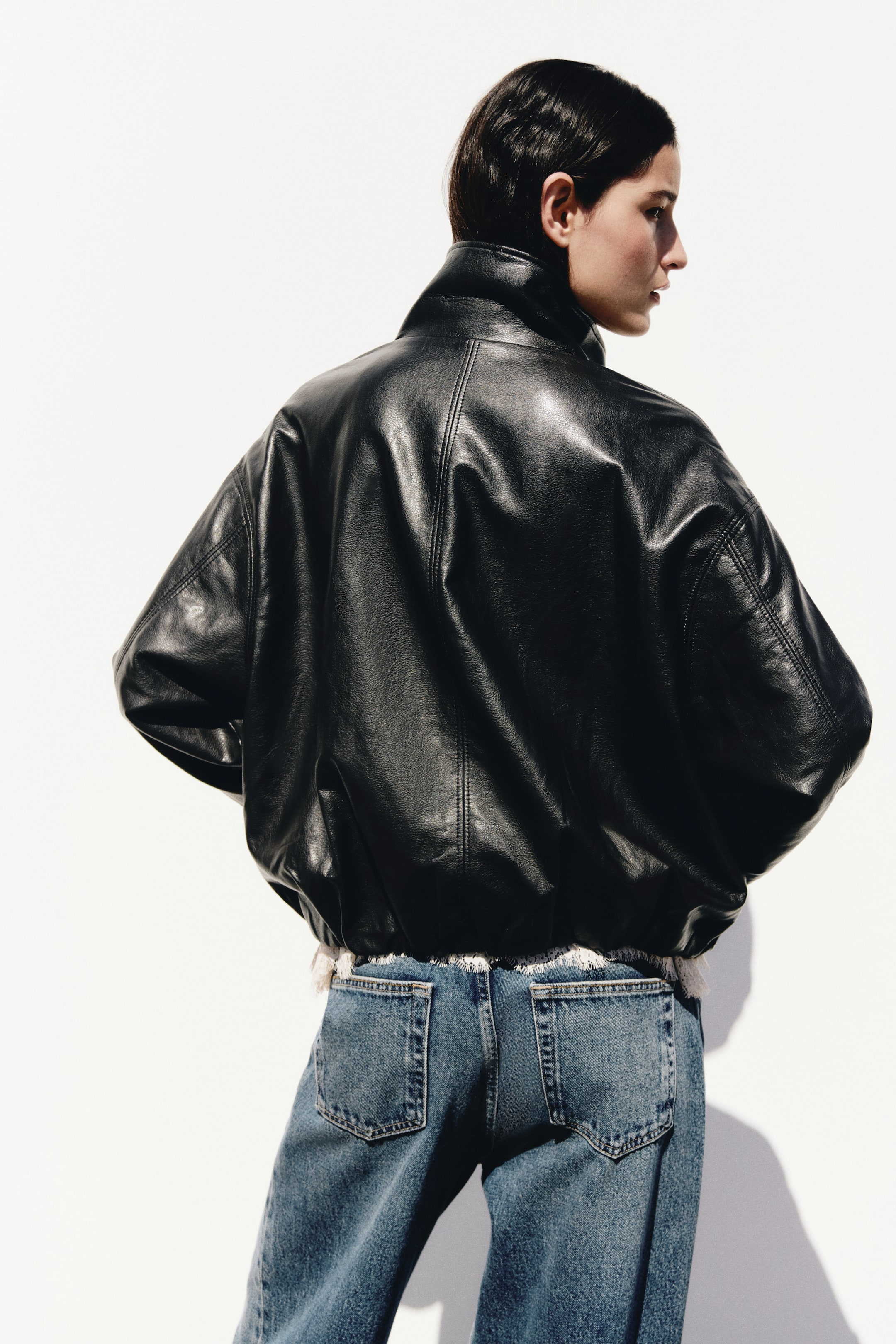 Oversized Bubble-Hem Jacket