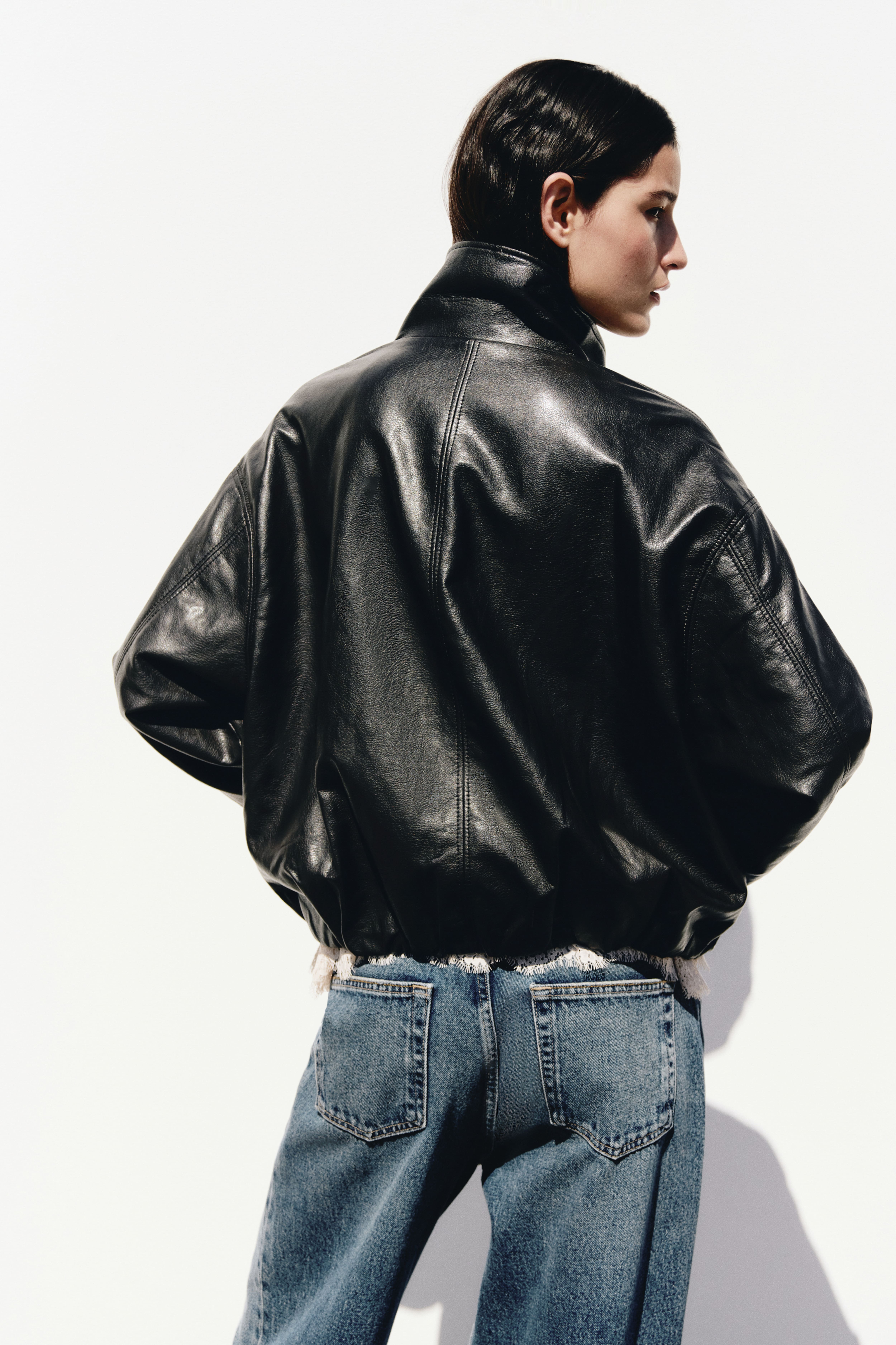 Oversized Bubble-Hem Jacket
