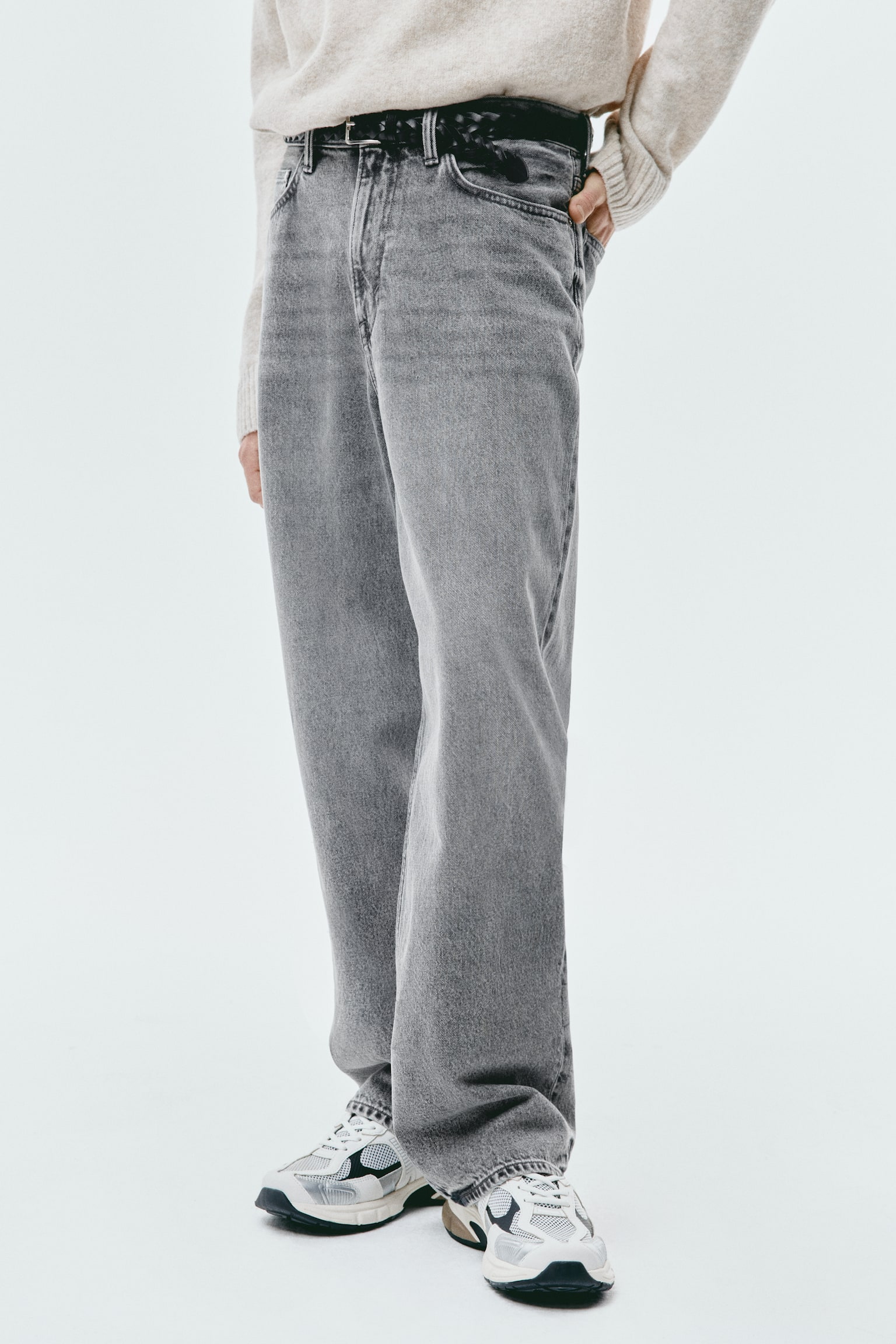 Baggy Jeans - אפור ג'ינס/שחור/כחול ג'ינס כהה/כחול ג'ינס/Denim blue - 4