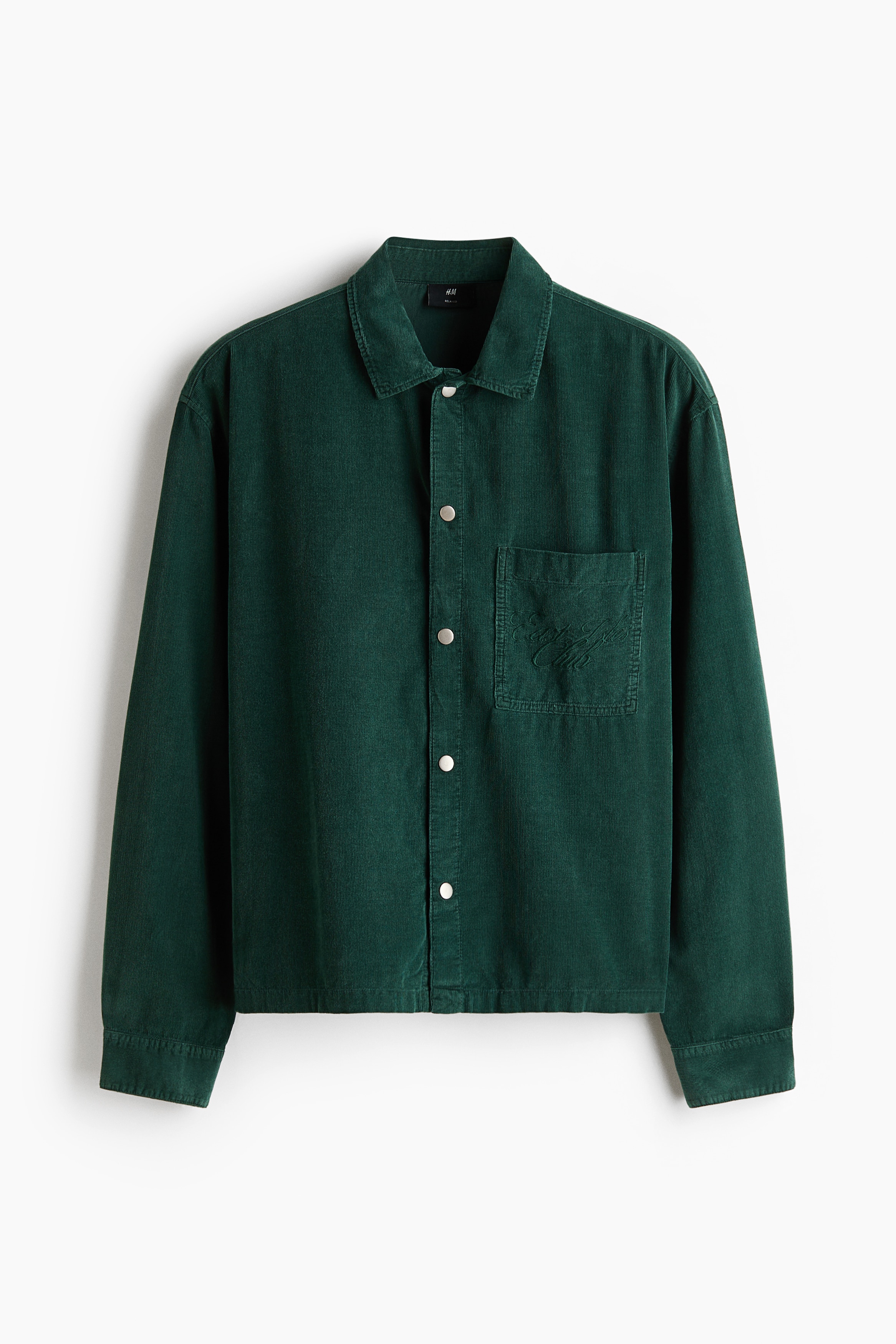 Camisa de pana Relaxed Fit - Verde oscuro/Rojo/East Isles Club/Negro