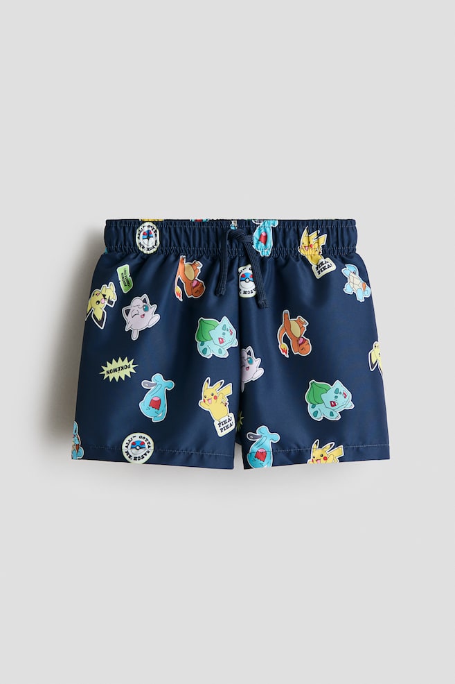 Printed swim shorts - Navy blue/Pokémon/Blue/Super Mario/Turquoise/Jurassic World/Green/Minecraft/Light blue/Bluey/Dark grey/Pokémon - 1
