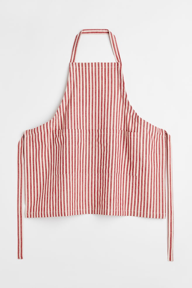 Striped apron - Red/Striped/Dark grey/Striped/Light beige/Striped - 1