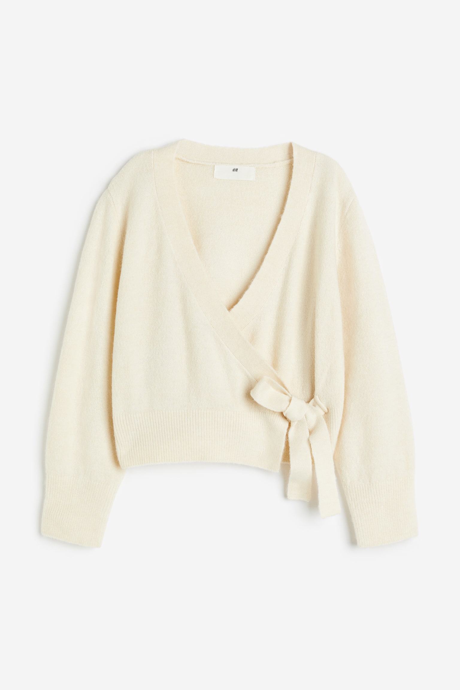 Wrapover cardigan - Light beige - 1