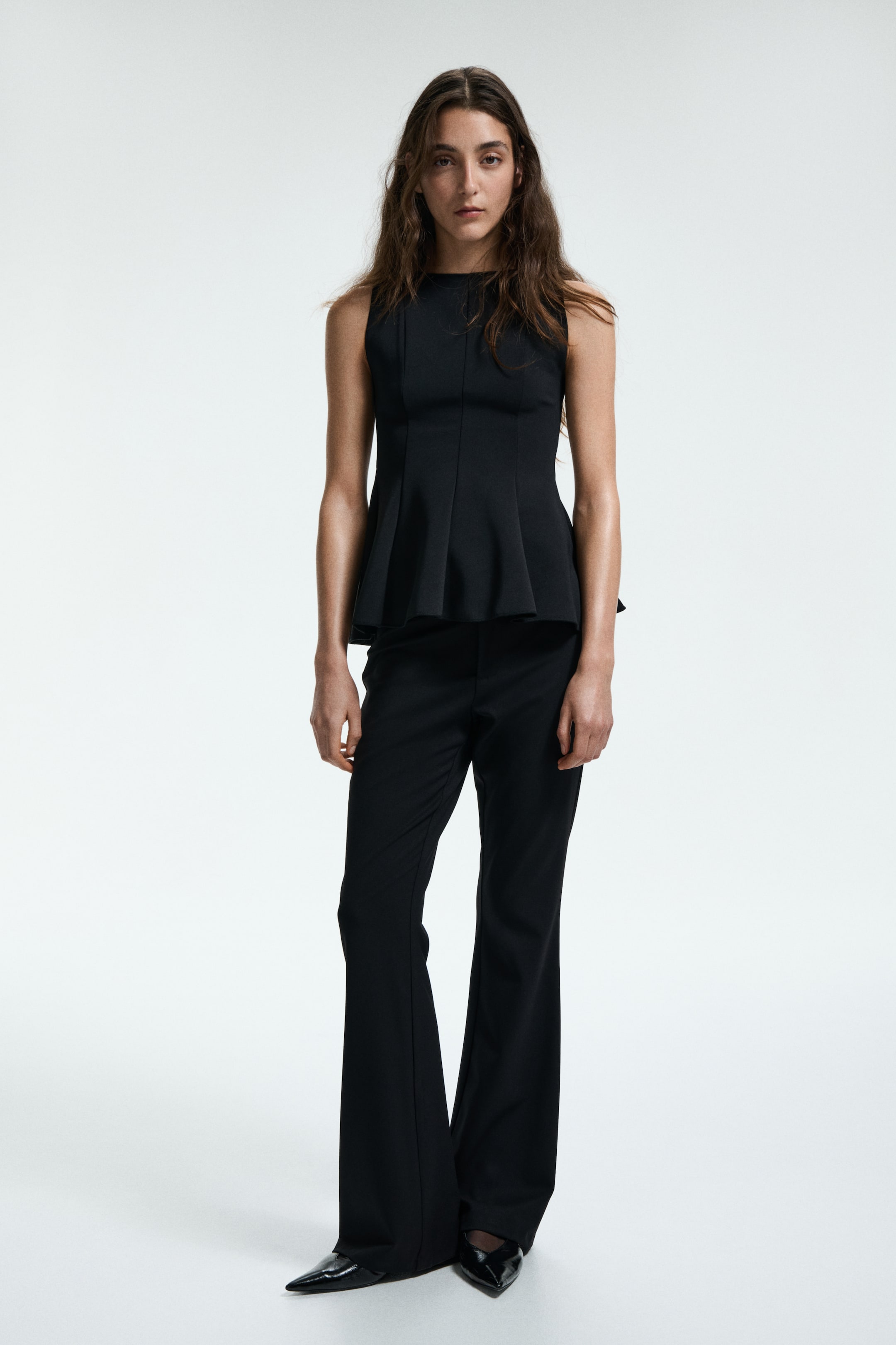 View larger image: Sleeveless peplum top - Black - Ladies | H&M GB 2