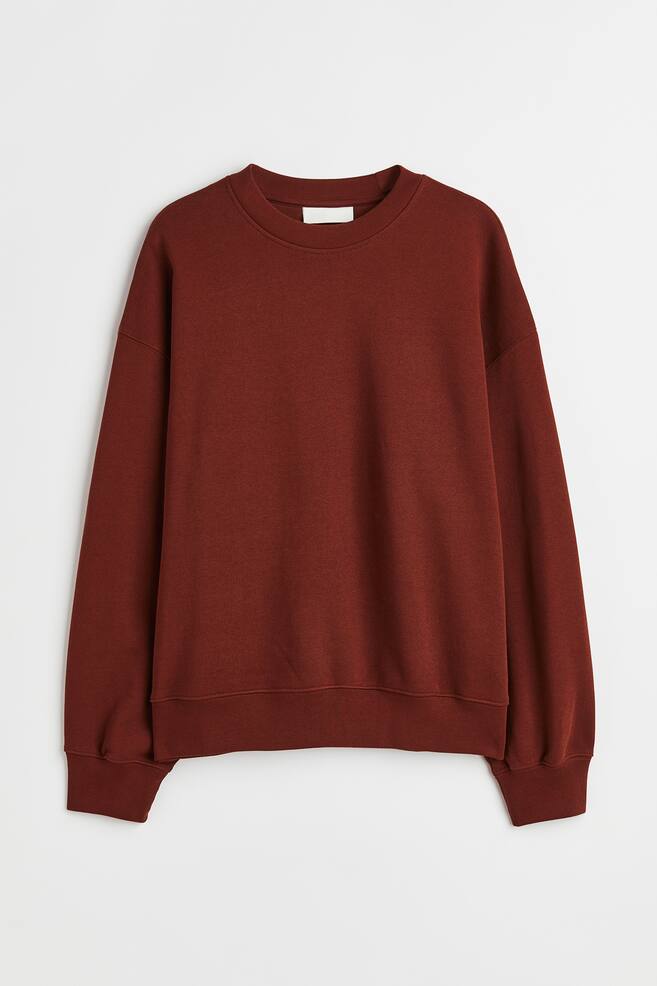 Oversized Fit Cotton sweatshirt - Rust red/Light blue/Black/Beige/dc/dc/dc/dc/dc/dc - 2