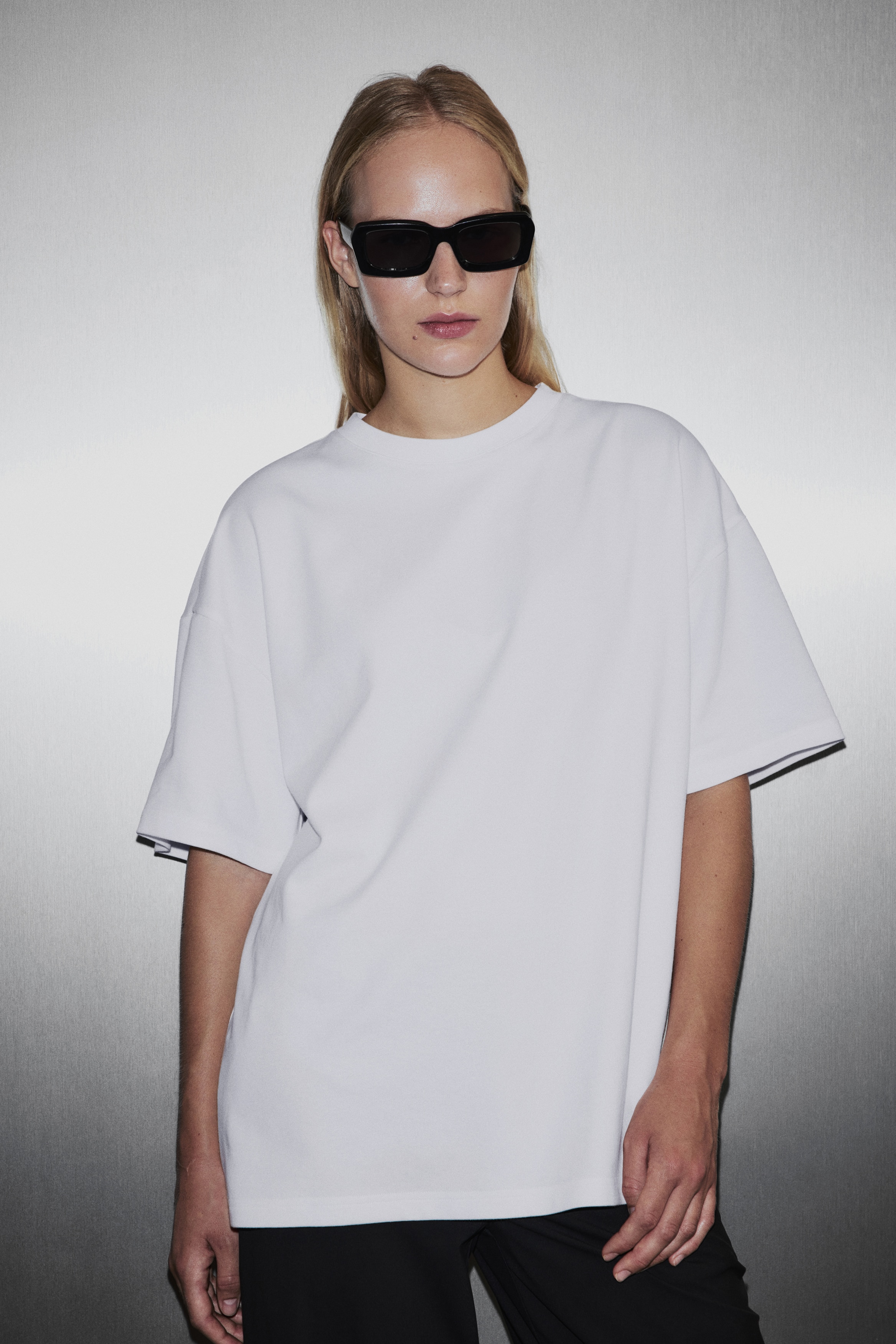 Signore - Bianco T-shirt traspirante dalla linea ampia - Size: XS  - H&M