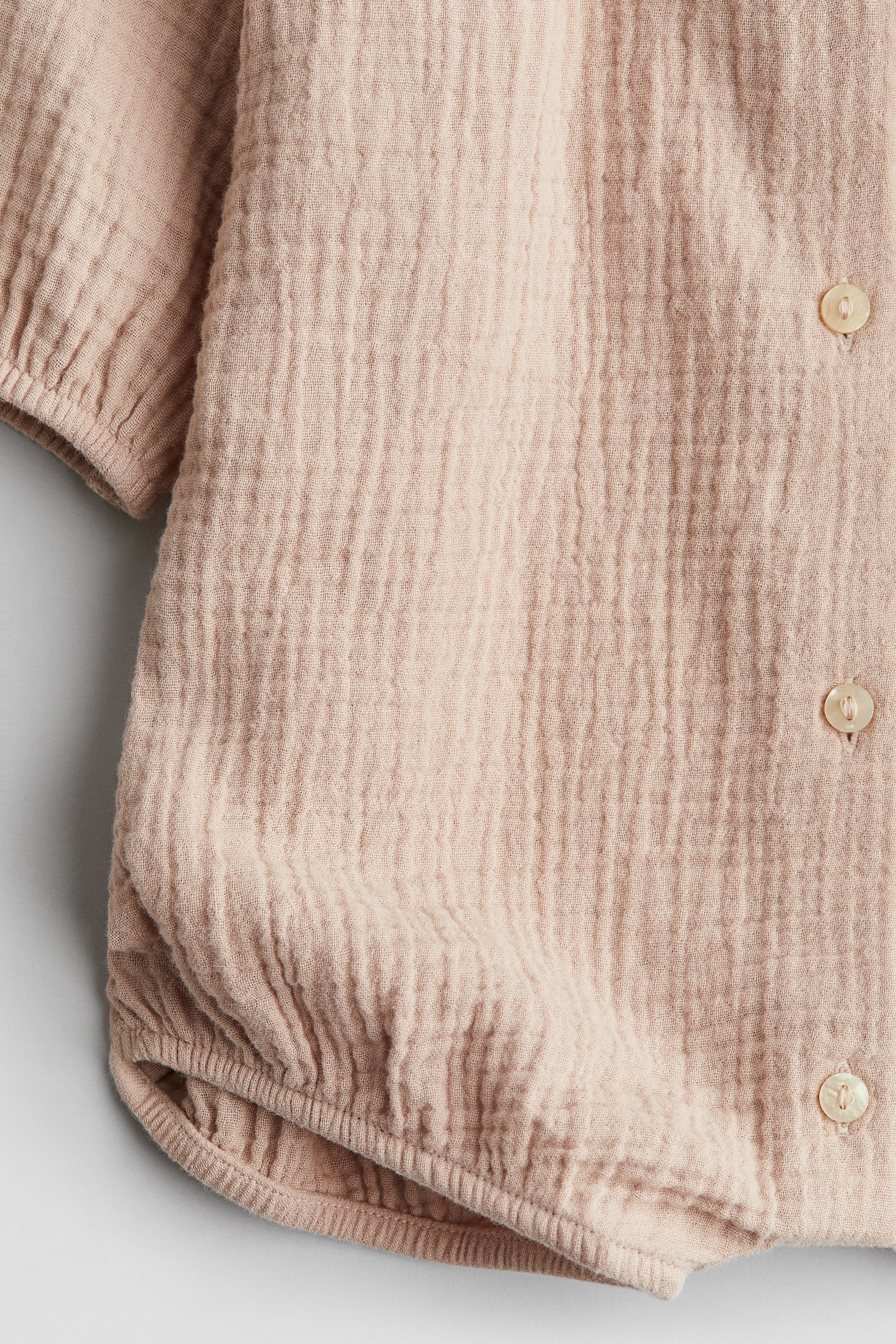 Cotton muslin romper suit - Light dusty pink - Kids | H&M GB 6