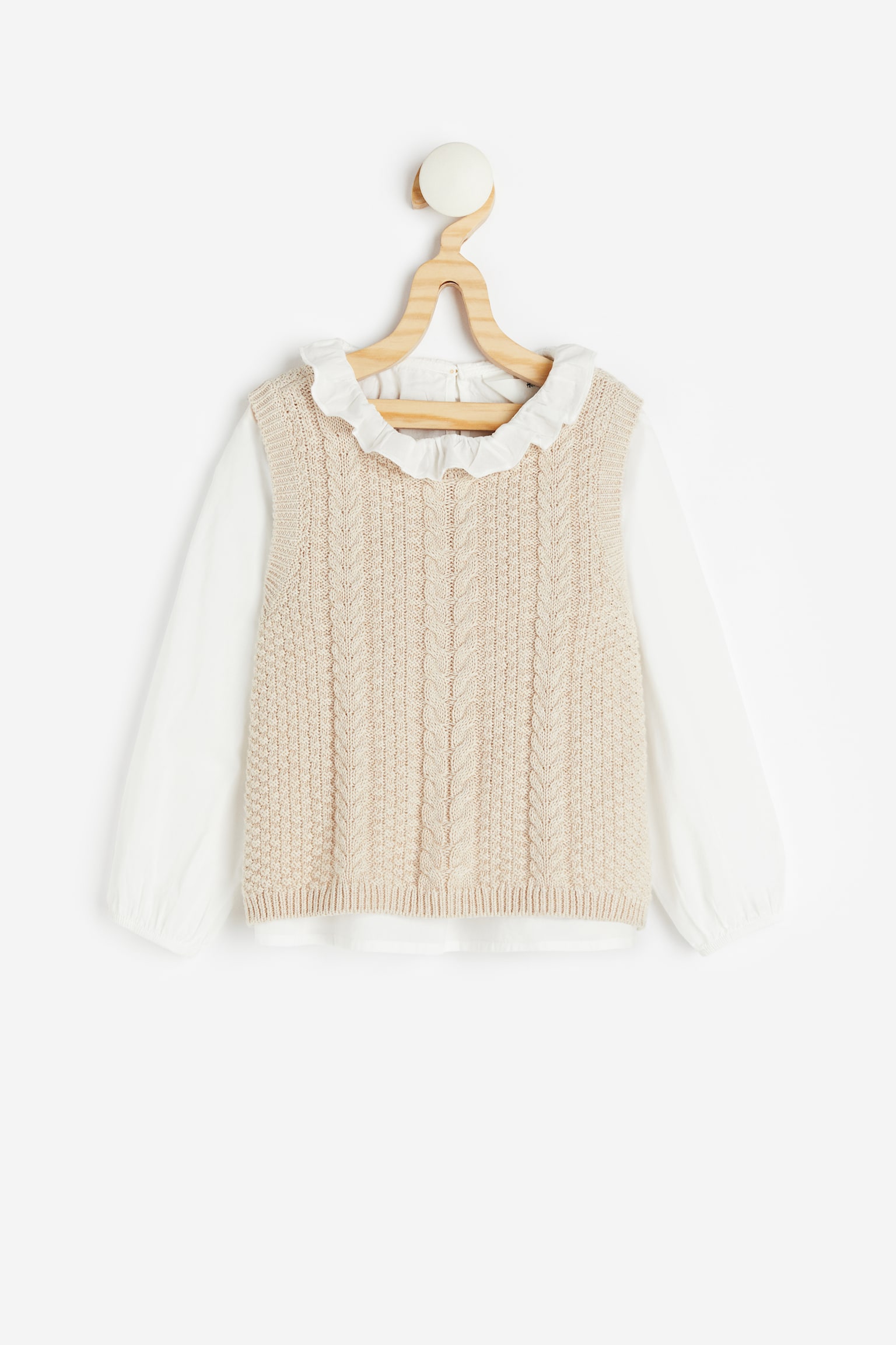 2-piece Set - Light beige/White - 1