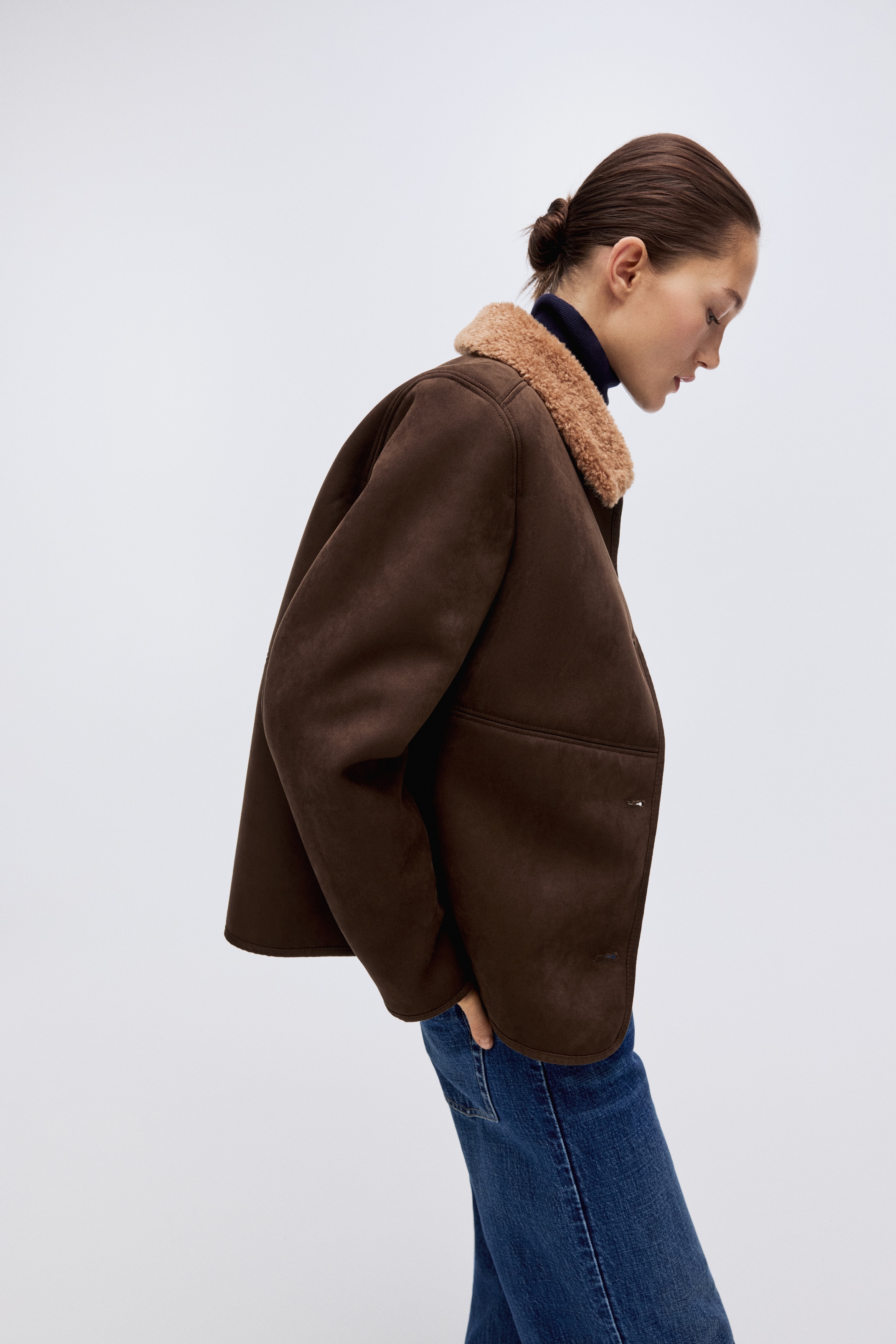 Teddy-collared jacket