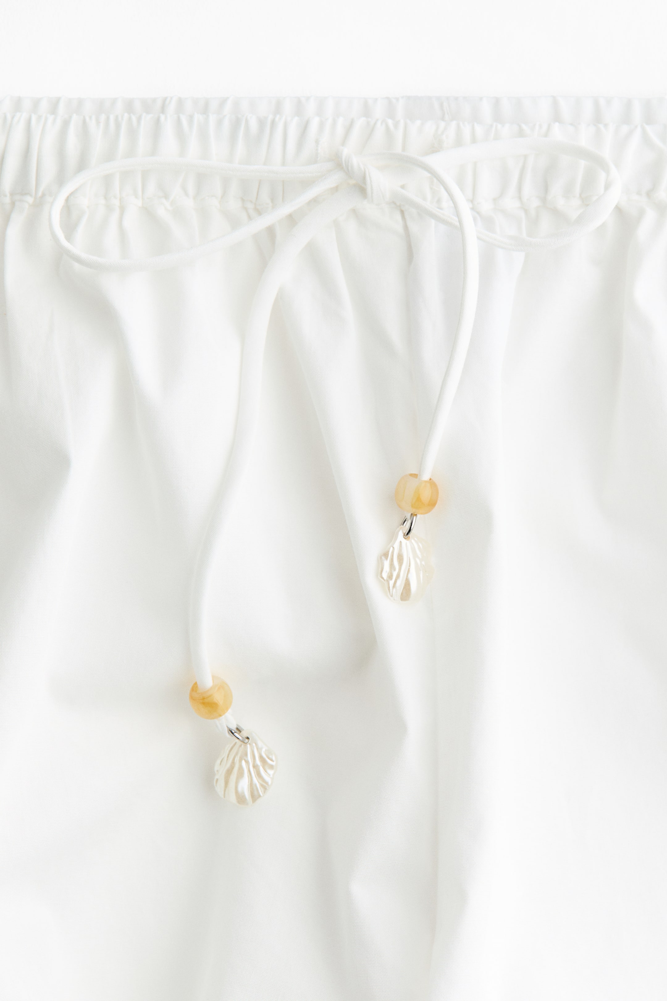 Lace-Trimmed Poplin Shorts