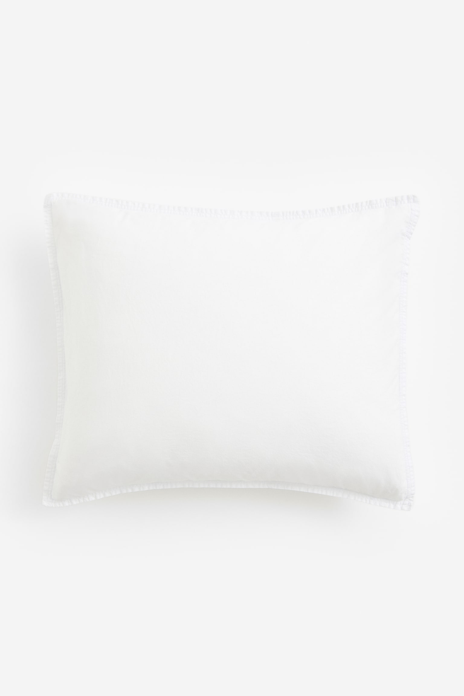 Washed cotton pillowcase - White/Light beige/Rust/Light dusty green - 1