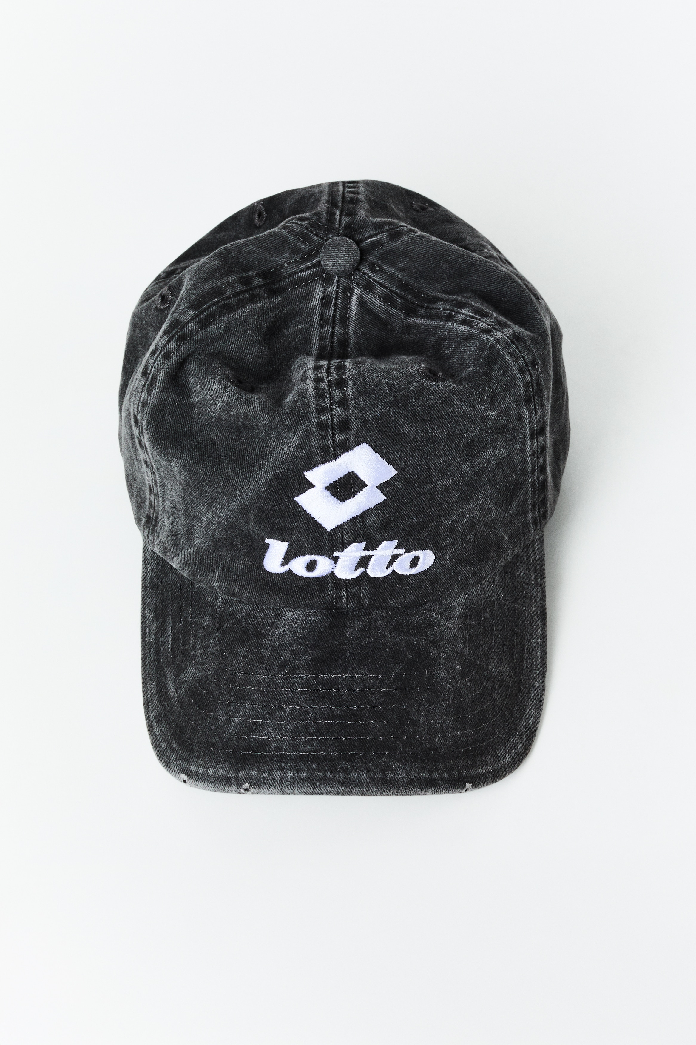 Men's Black/Lotto Cotton Twill Cap with Embroidered Motif | H&M US