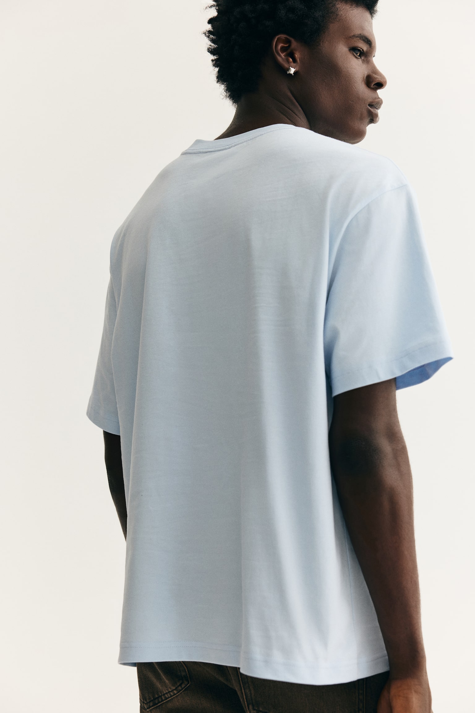 Loose Fit Printed T-shirt - Blue/Plum purple/Orchards bookstore/Light orange/Path of Nature/Light beige/Cat/Light blue/Wickford Hills/Sage green/Angel Ridge/White/Playa de Alcudia/Brown/Adapt/White/Greek Sardines/Plum/Handle With Care/Blue/Still Water/Light blue/Le Club Bleu/White/Frostbite Society/Dark green/I'm Not In The Mood/White/Destined Beyond/Yellow/Enjoy the Present/White/Pasta/White/Watch party - 3