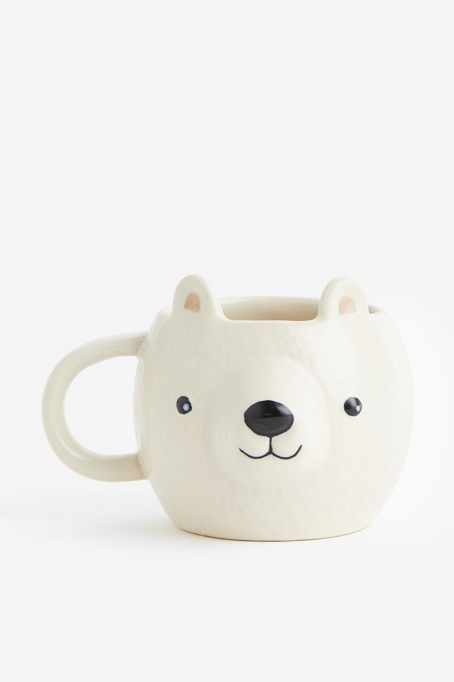 Stoneware mug - White/Polar bear/Light brown/Deer - 1