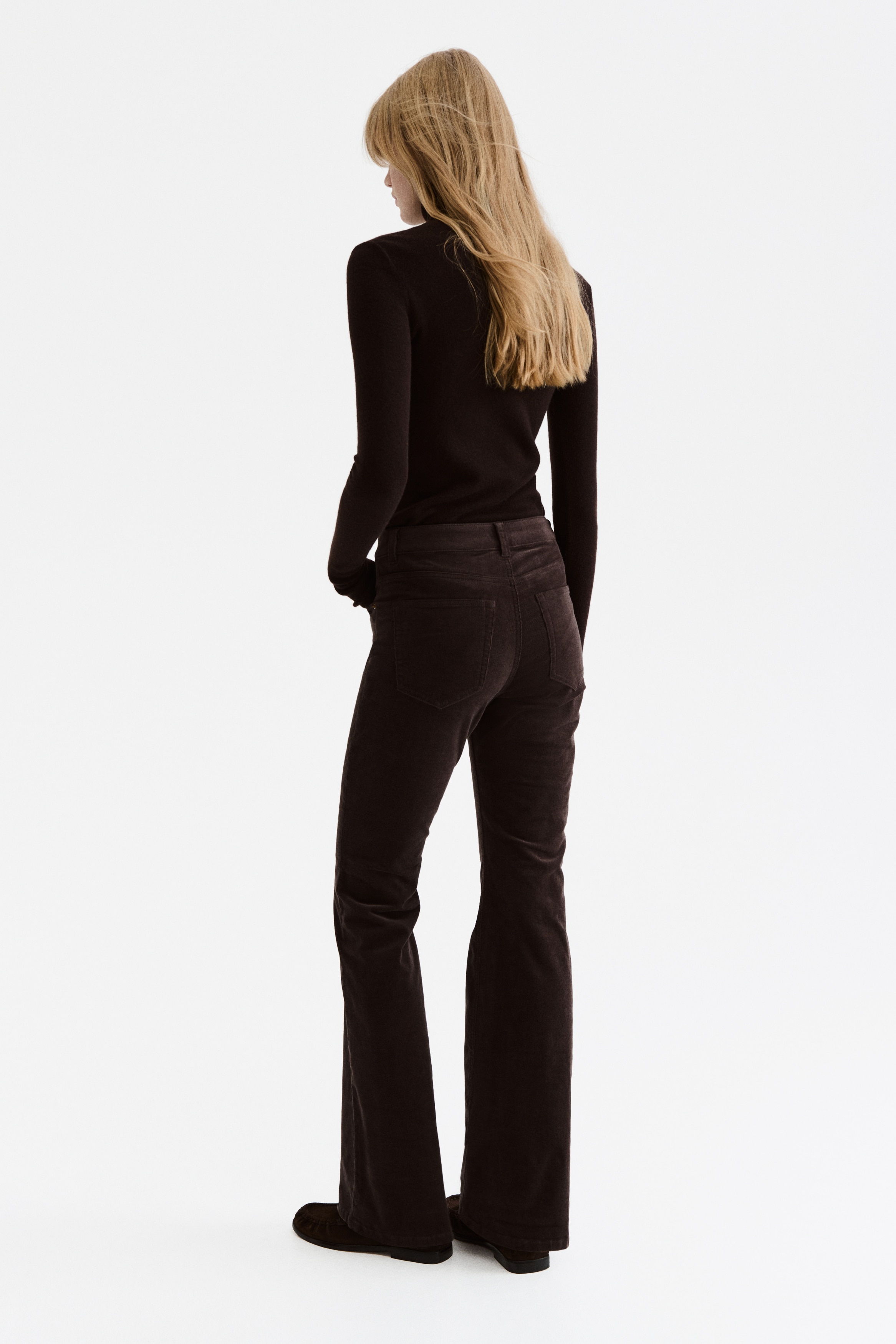 Flared corduroy trousers