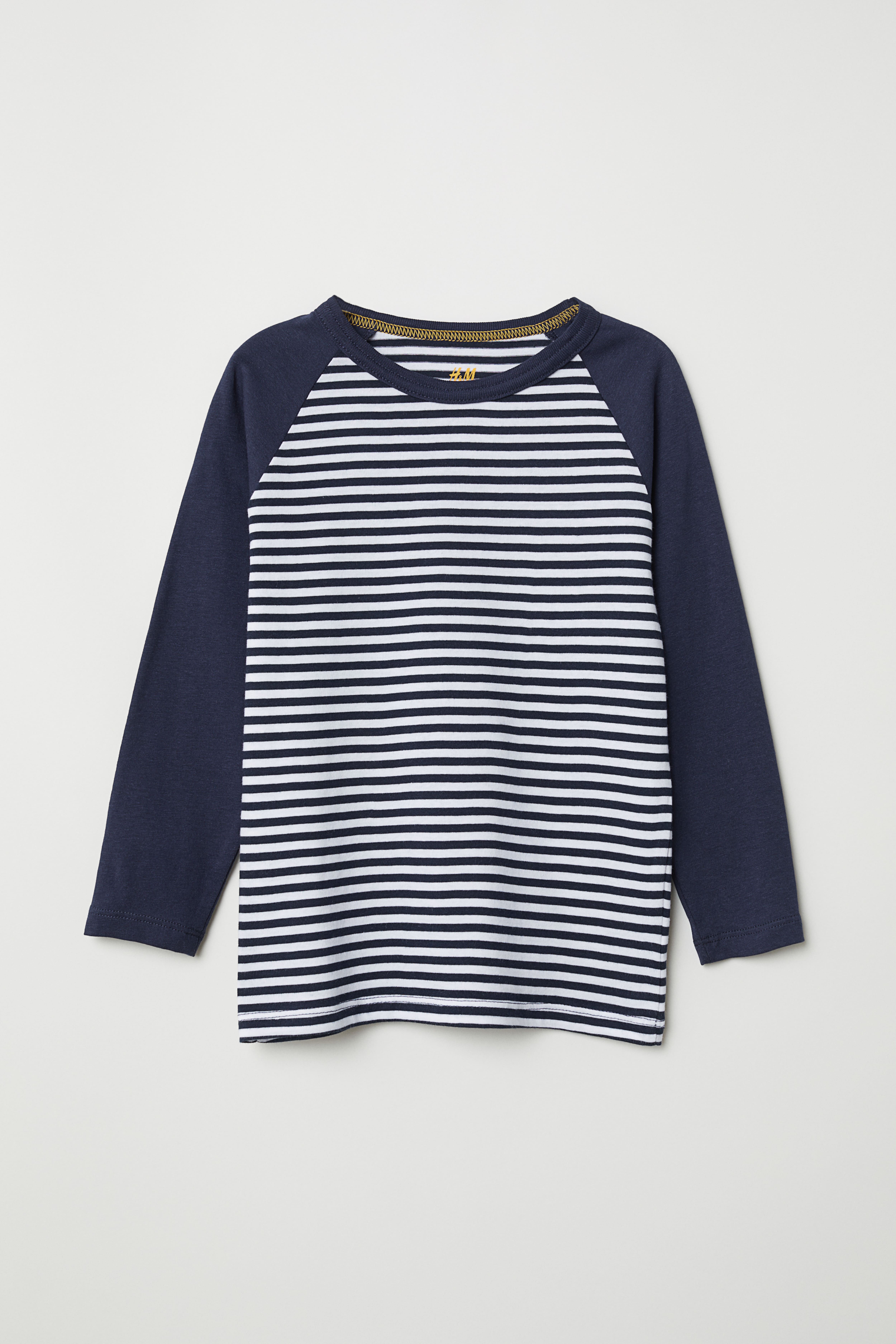 H&m striped top long sleeve best sale