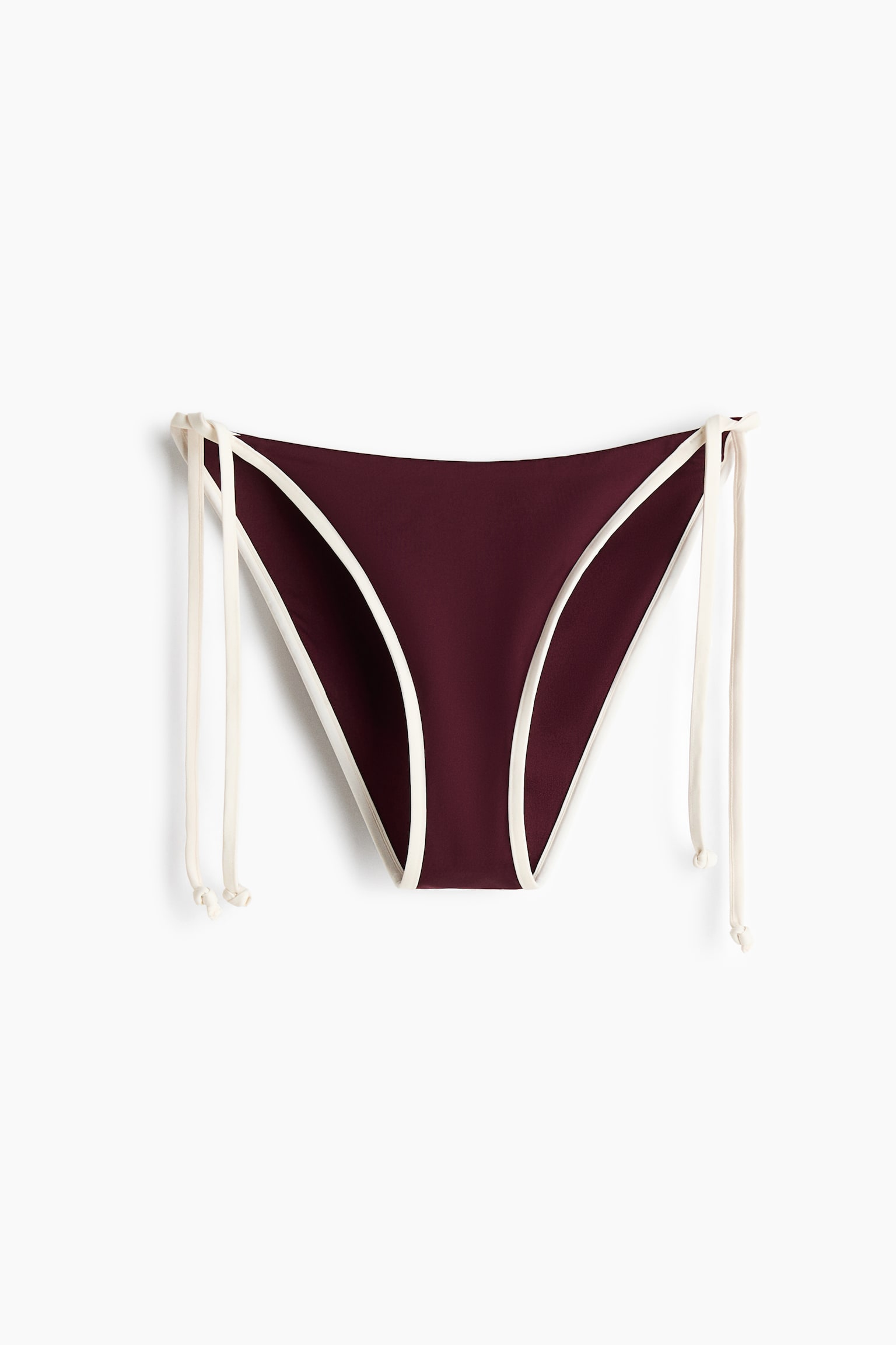Tie tanga bikini bottoms - Burgundy - 2