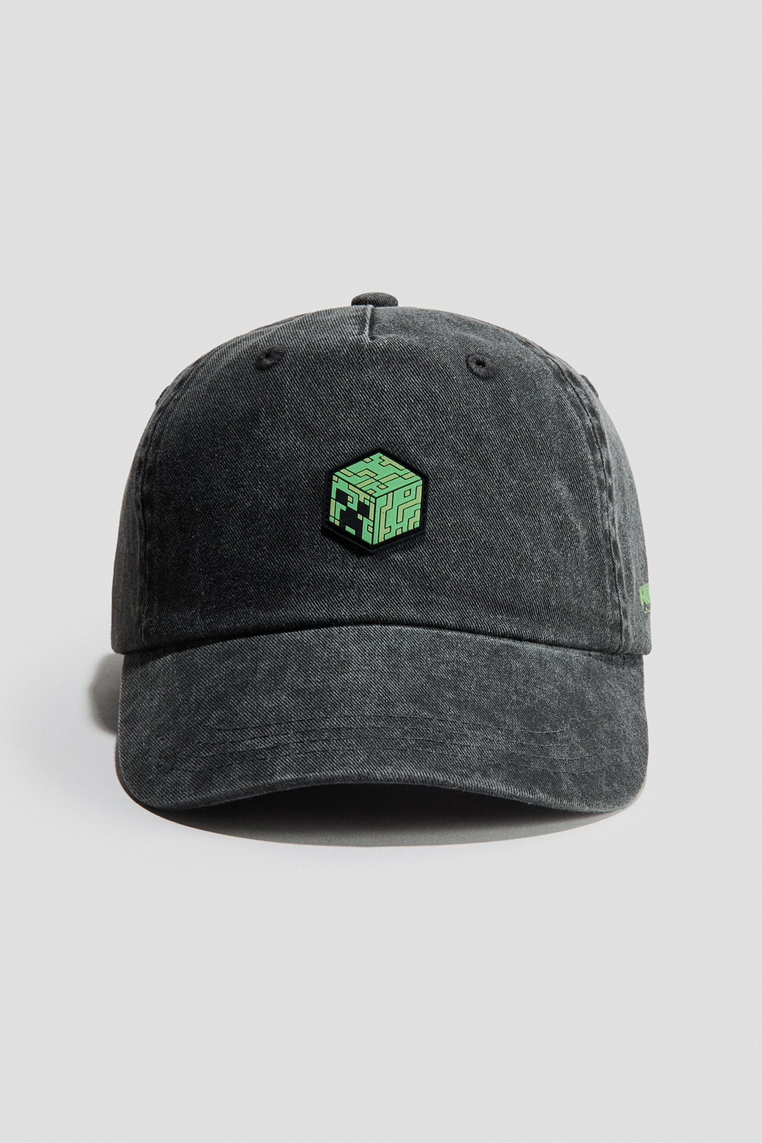 Embroidered-motif cotton twill cap - 1