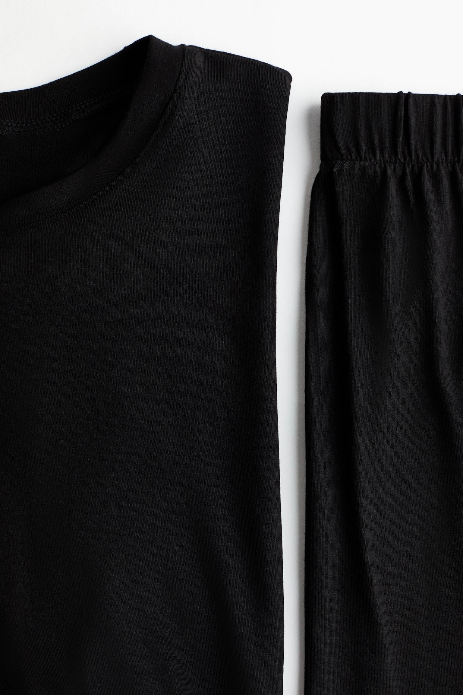 莫代爾睡衣套裝 - 黑色/深咖啡色 - 3