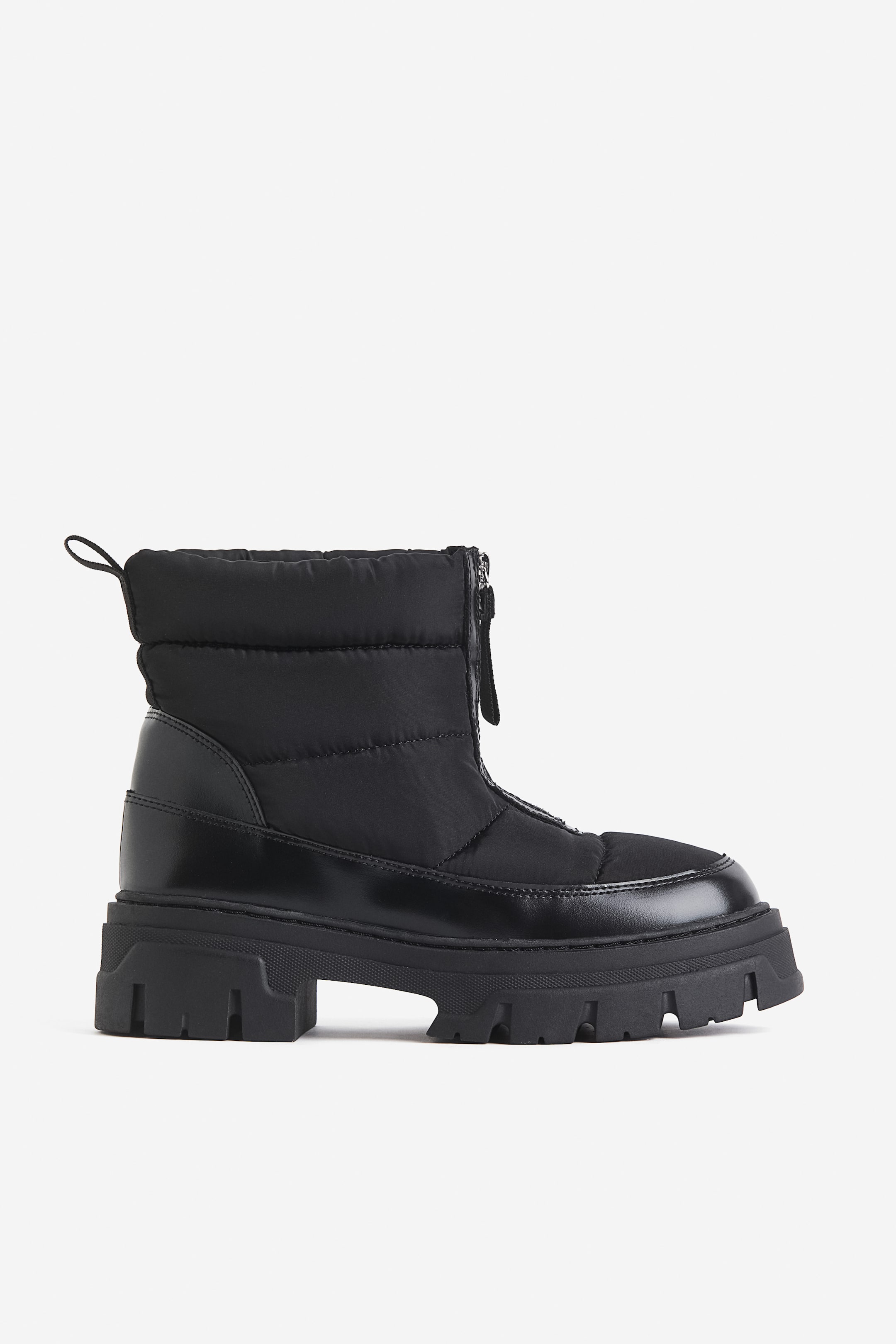 Warm-lined Padded Boots - Low heel - Black - Ladies | H&M US