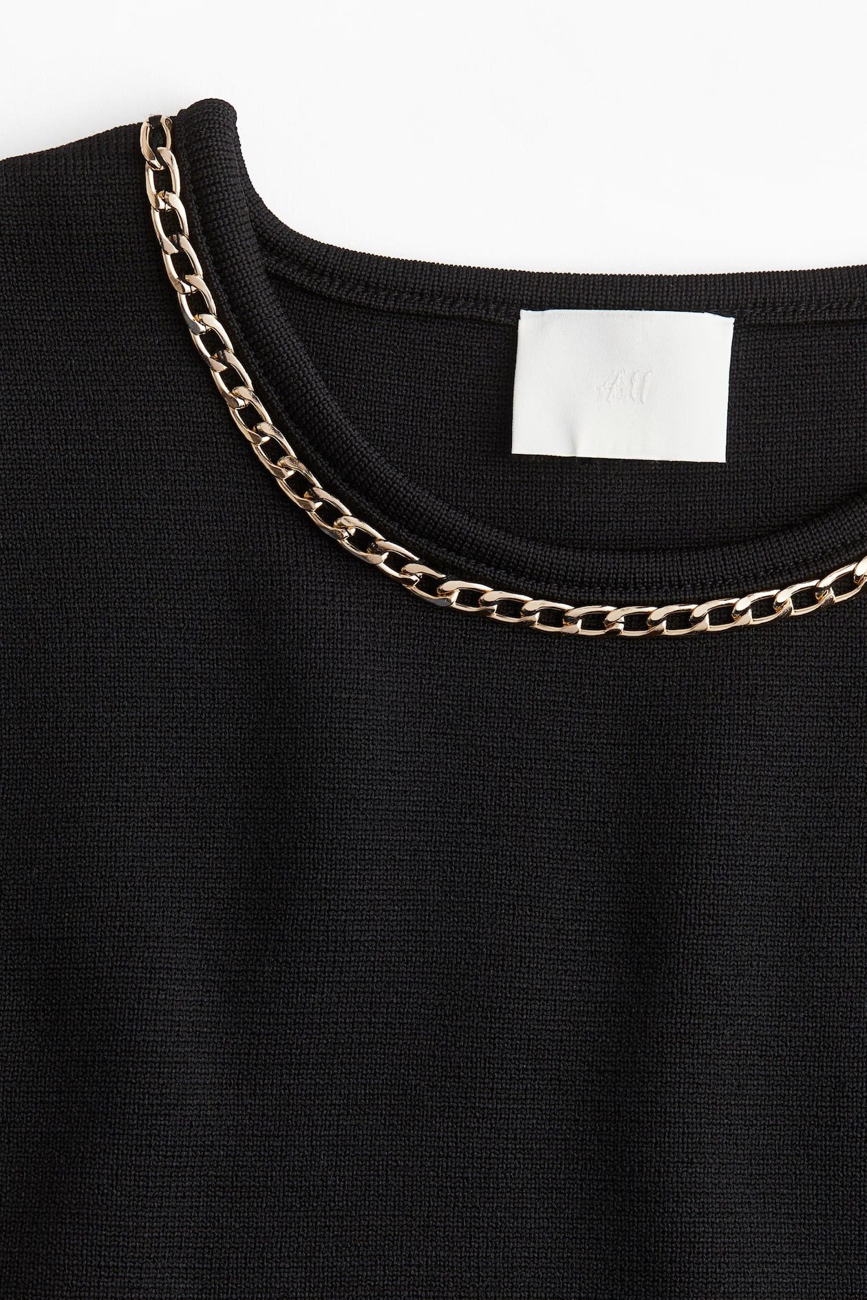Chain-Detail Knit Top - image 2