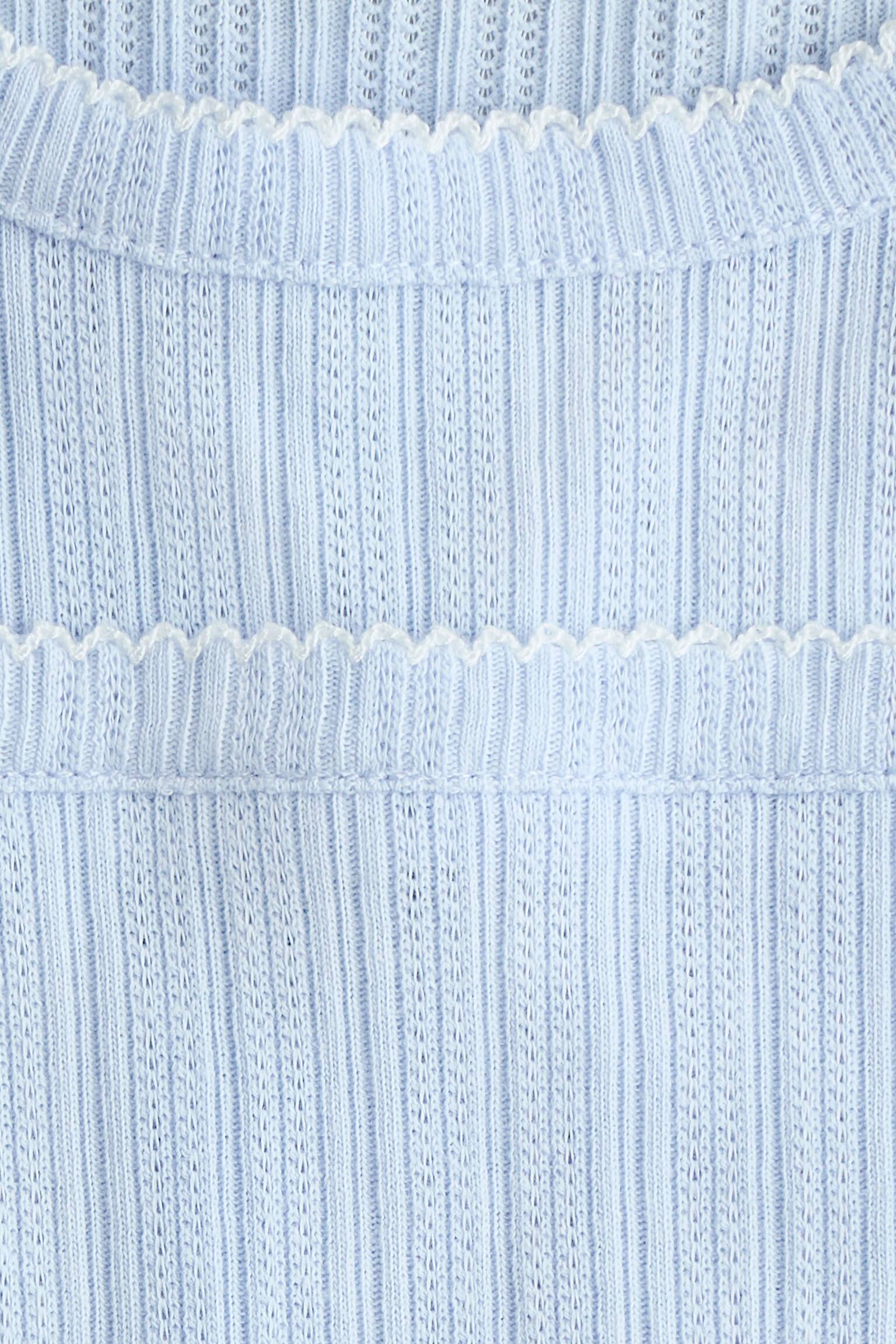 Layered pointelle top - Màu xanh dương nhạt - 6