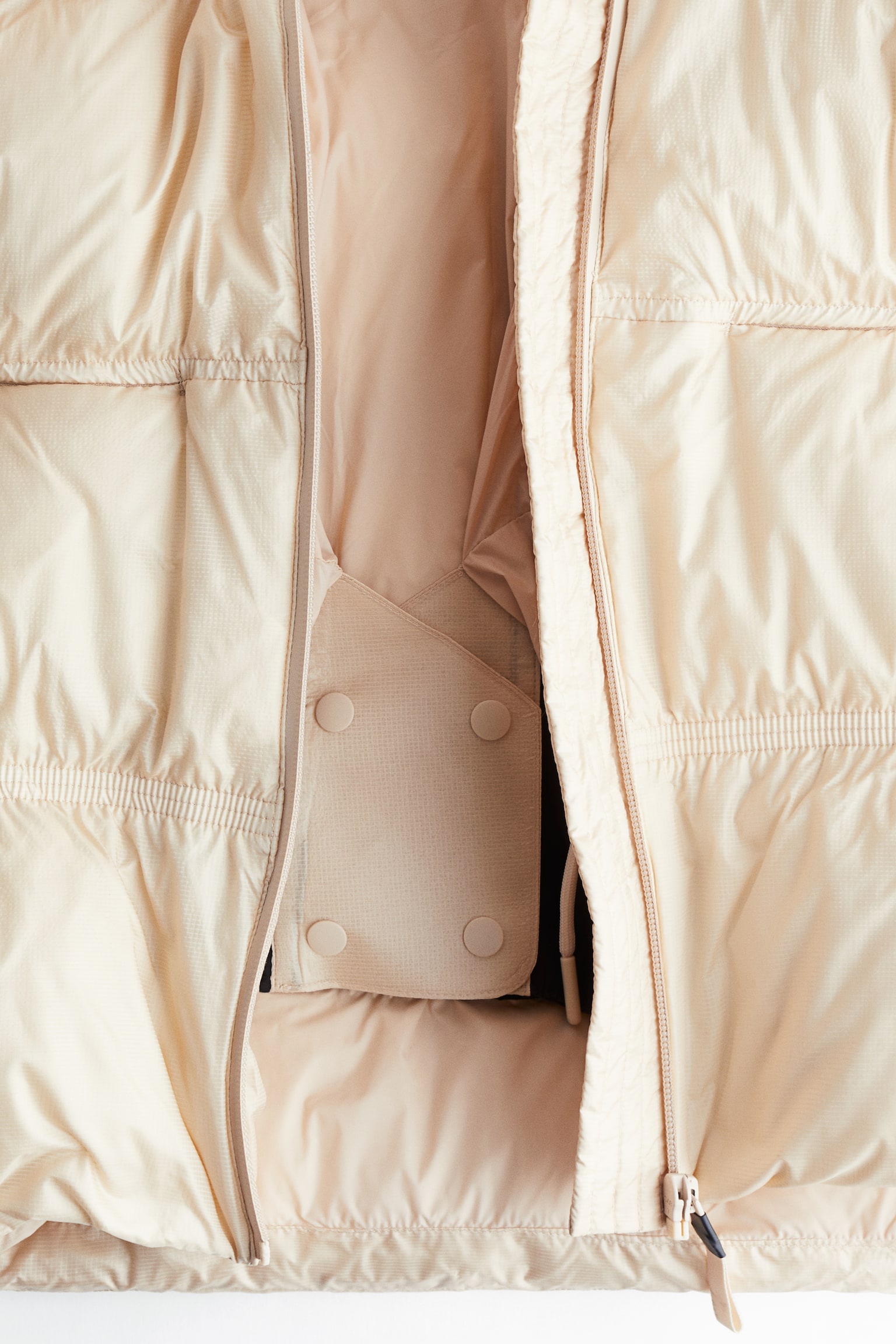 Down puffer ski jacket with ThermoMove™ - Light peach/Coffee bean brown - 3