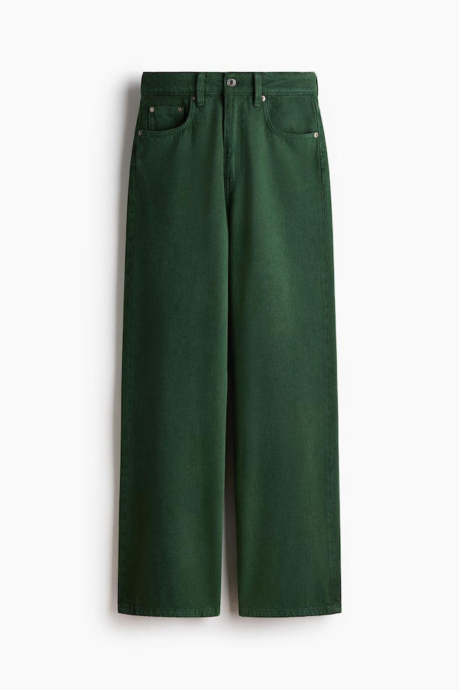 Wide High Jeans - Donkergroen/Wit/Denimblauw/Denimblauw/Washed zwart - 1