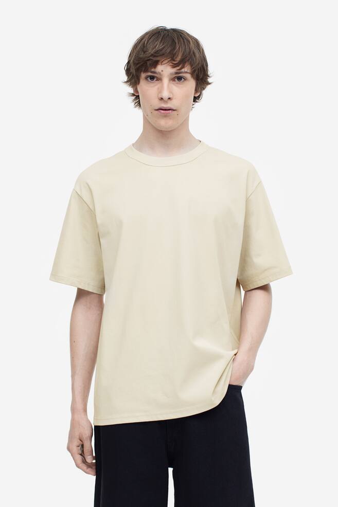 COOLMAX® T-shirt Relaxed Fit - Lys beige/Hvid/Sort/Mørk turkis/dc/dc - 1