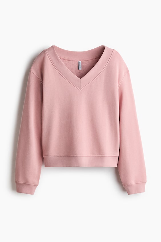 Женские худи H&M V-Neck Sweatshirt