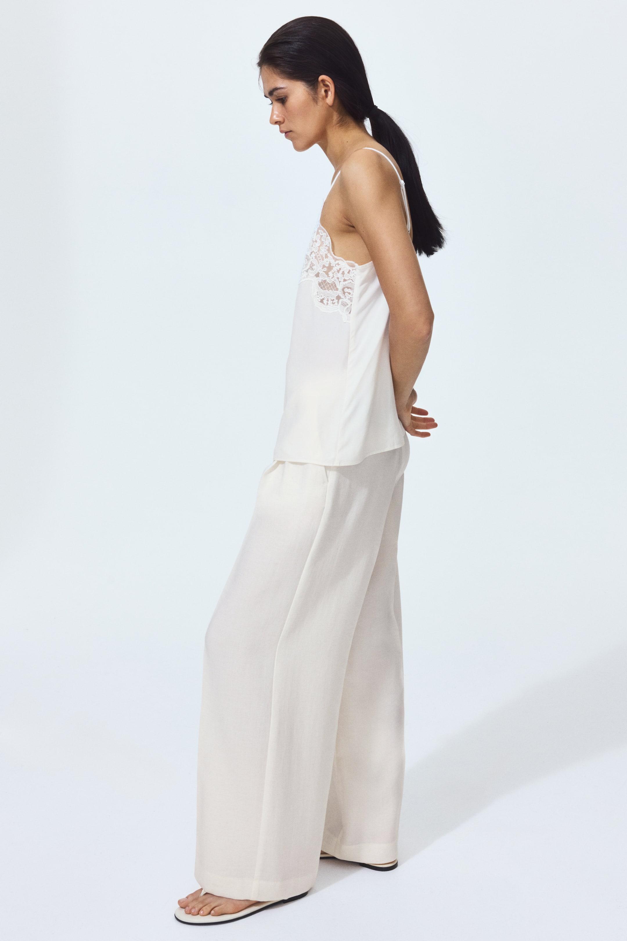 Lace-Trimmed Camisole Top