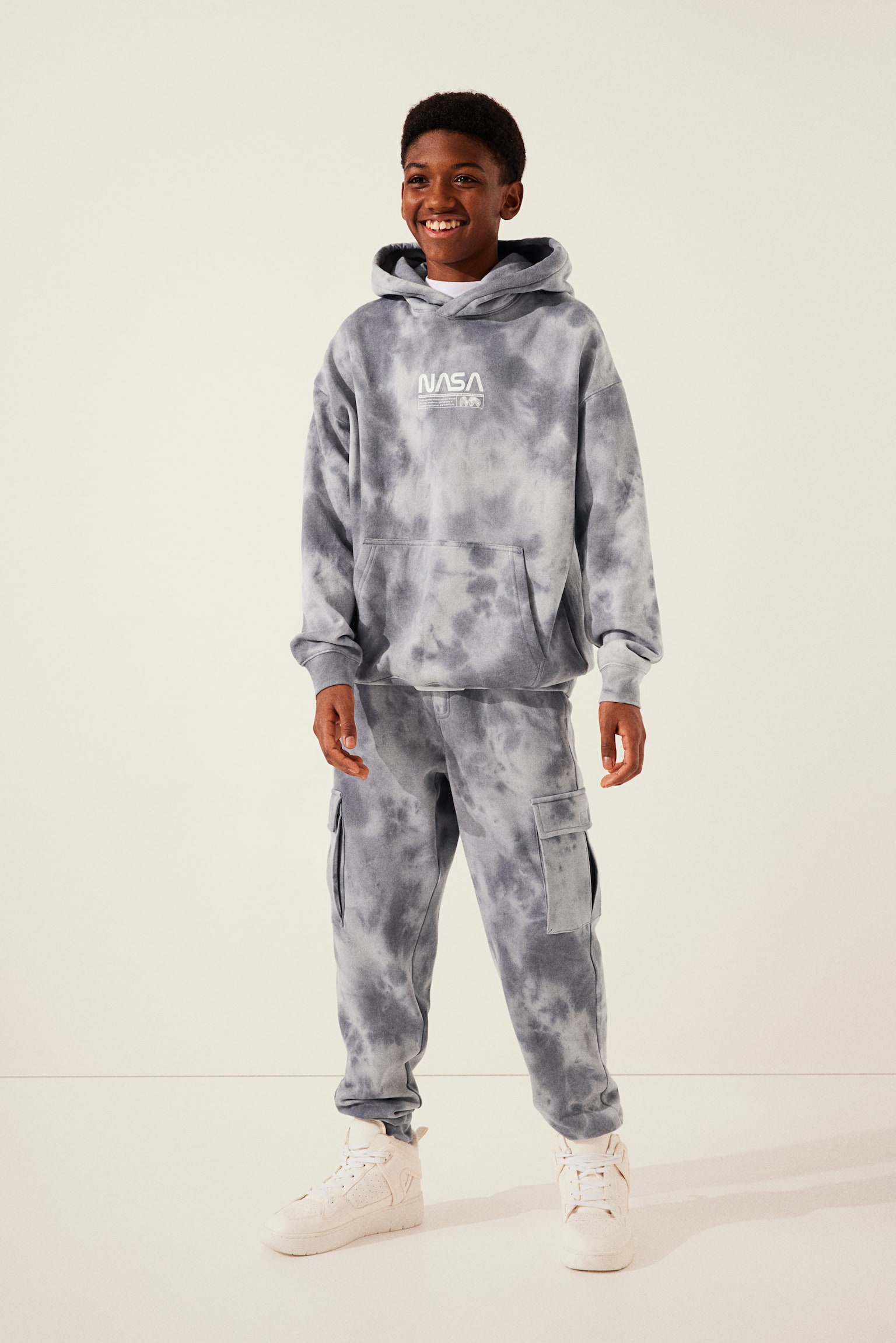 Cargo Track Pants - Grey/Tie dye/Black - 4