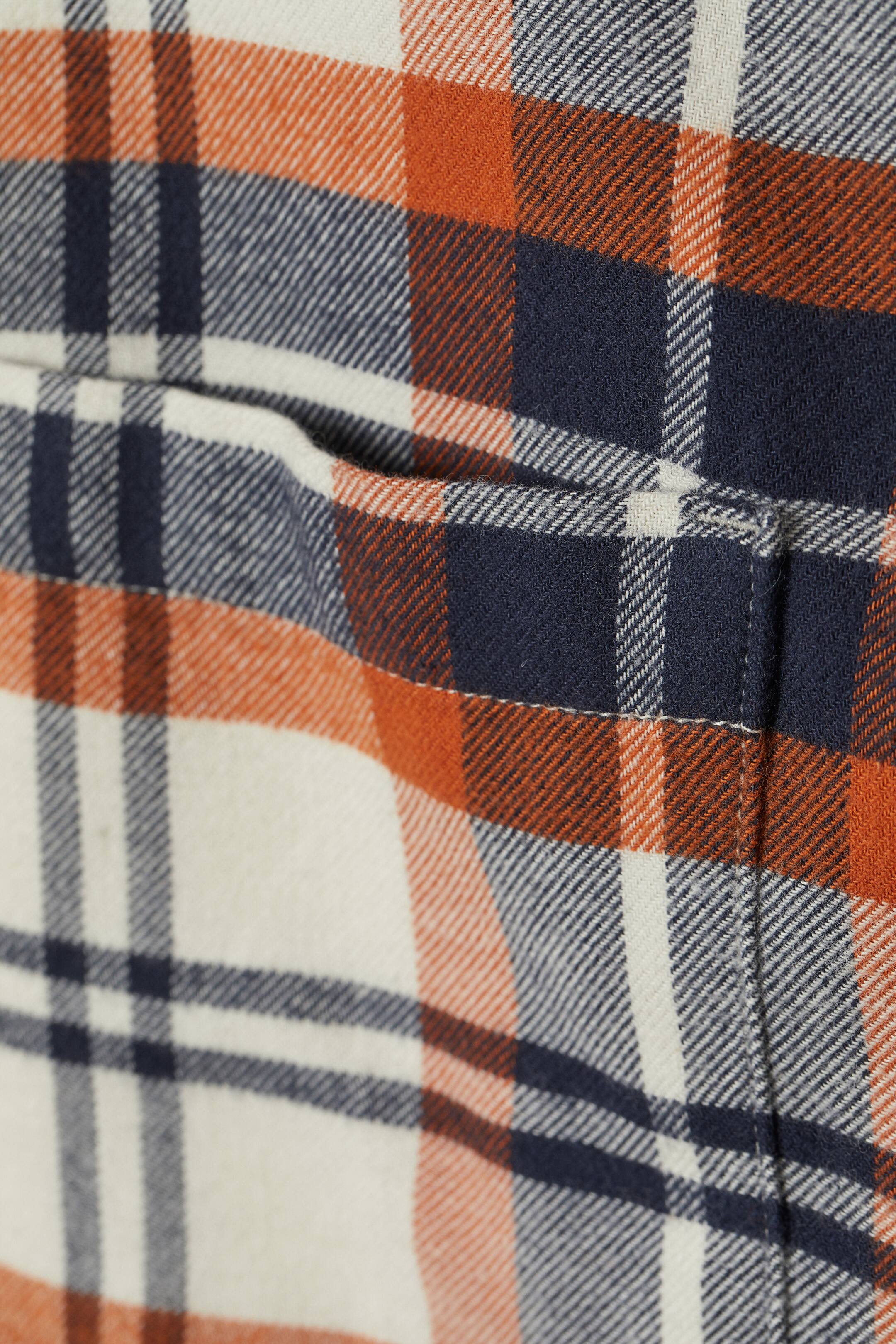 Nagyobb kép megtekintése: Pamutflanel ing - Természetes fehér/narancssárga - FÉRFI | H&M HU 2