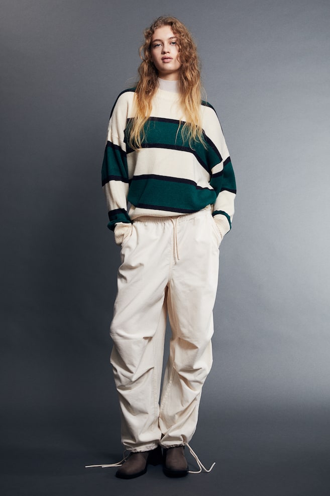 Jacquard-knit jumper - Dark green/Striped/Cream/Striped/Cream/Striped/Cream/Striped/dc/dc/dc - 4