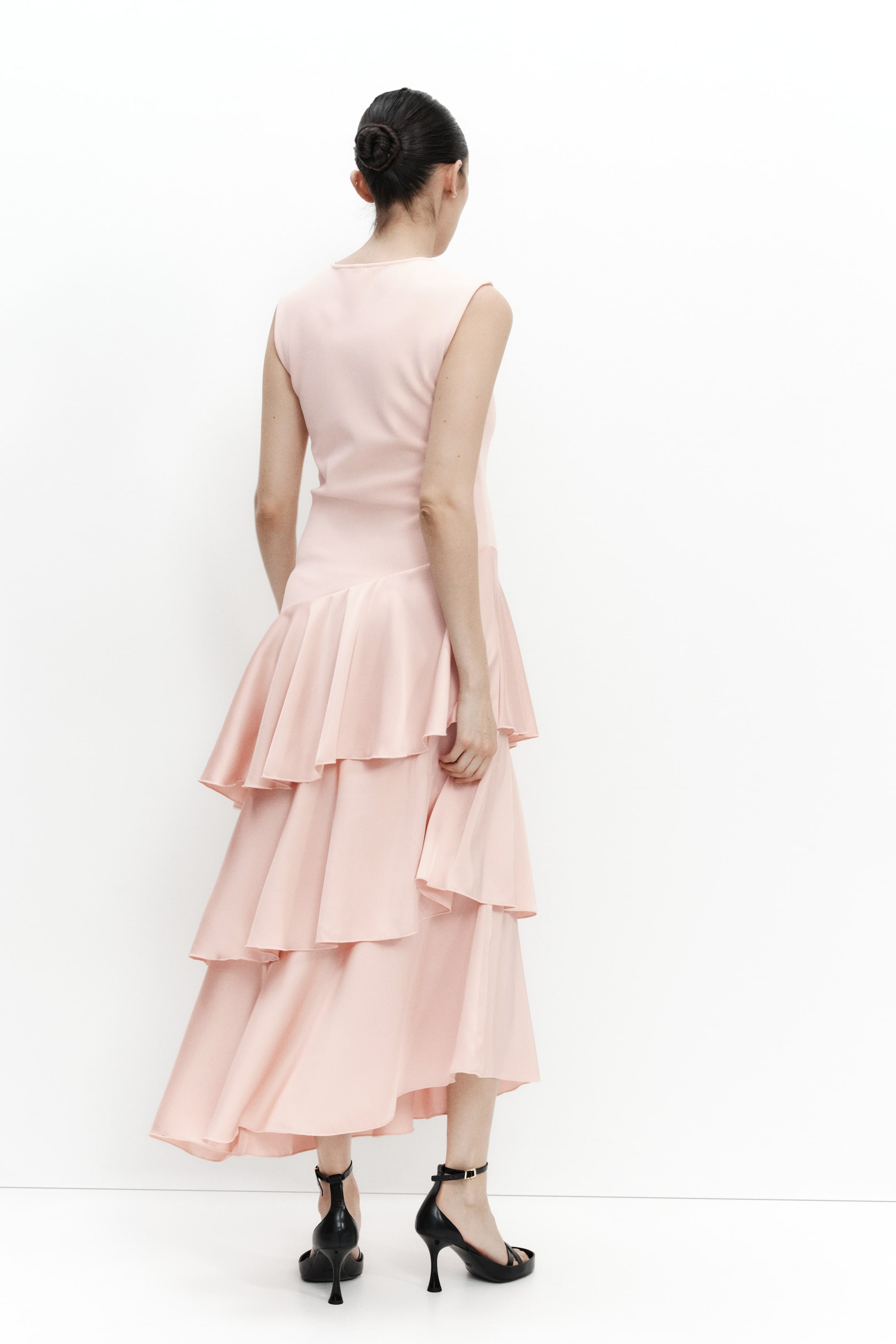 MAMA Ponte Dress with Satin Skirt