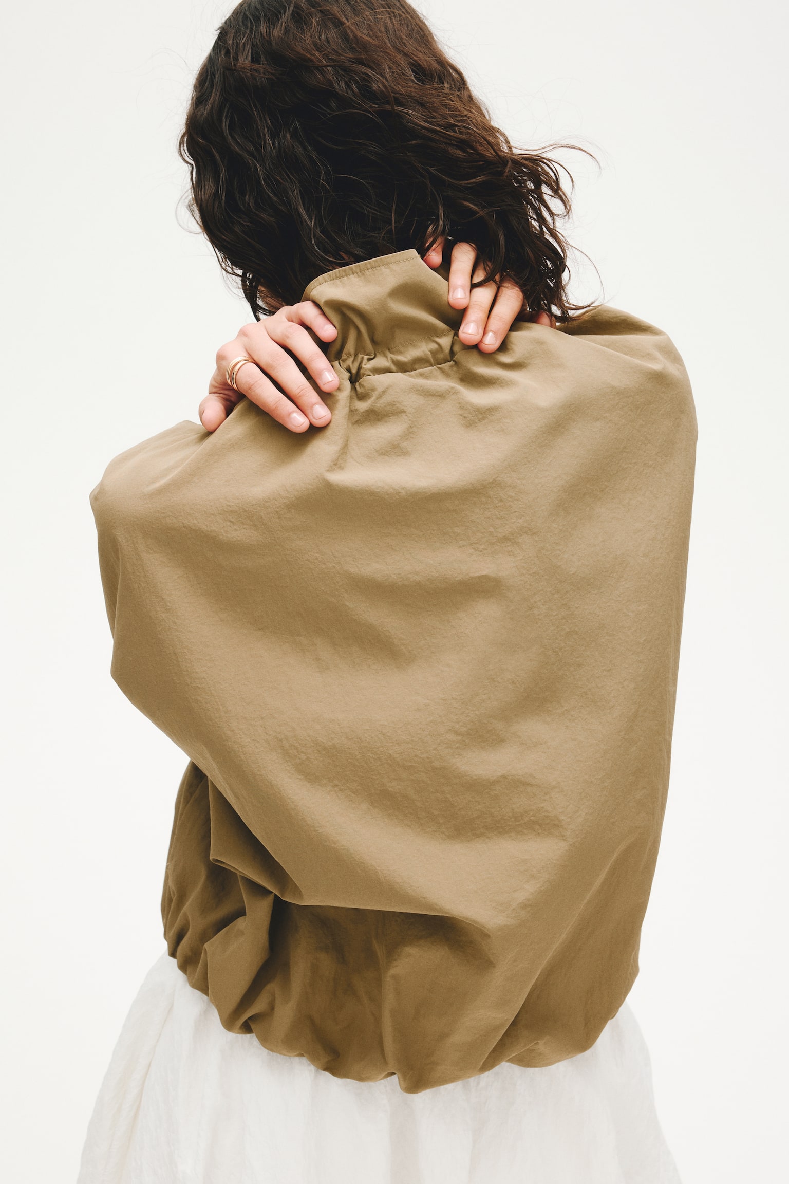 Windbreaker - Dusty khaki green/Cream - 3