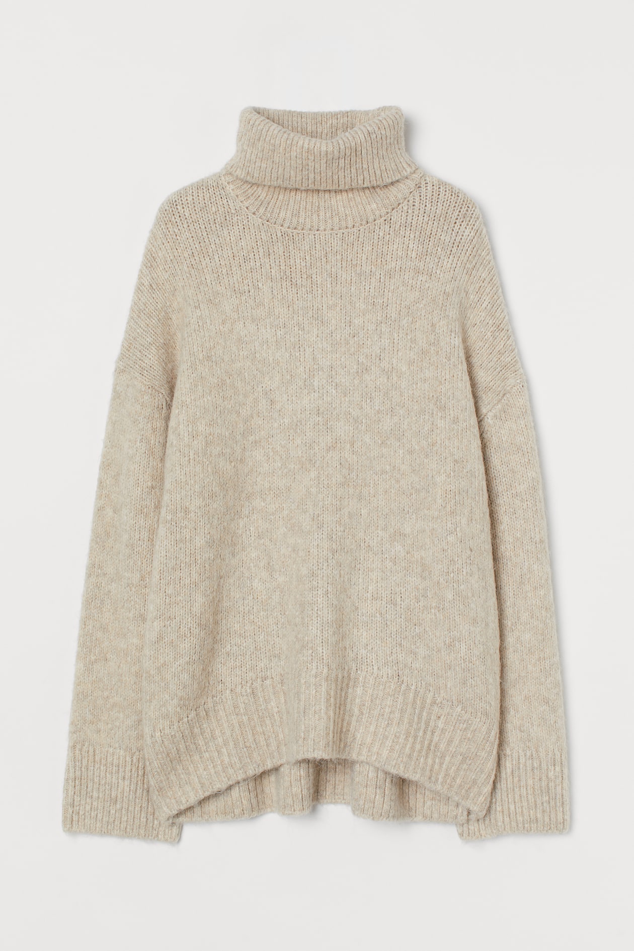 Turtleneck Sweater - Light beige melange - Ladies | H&M US