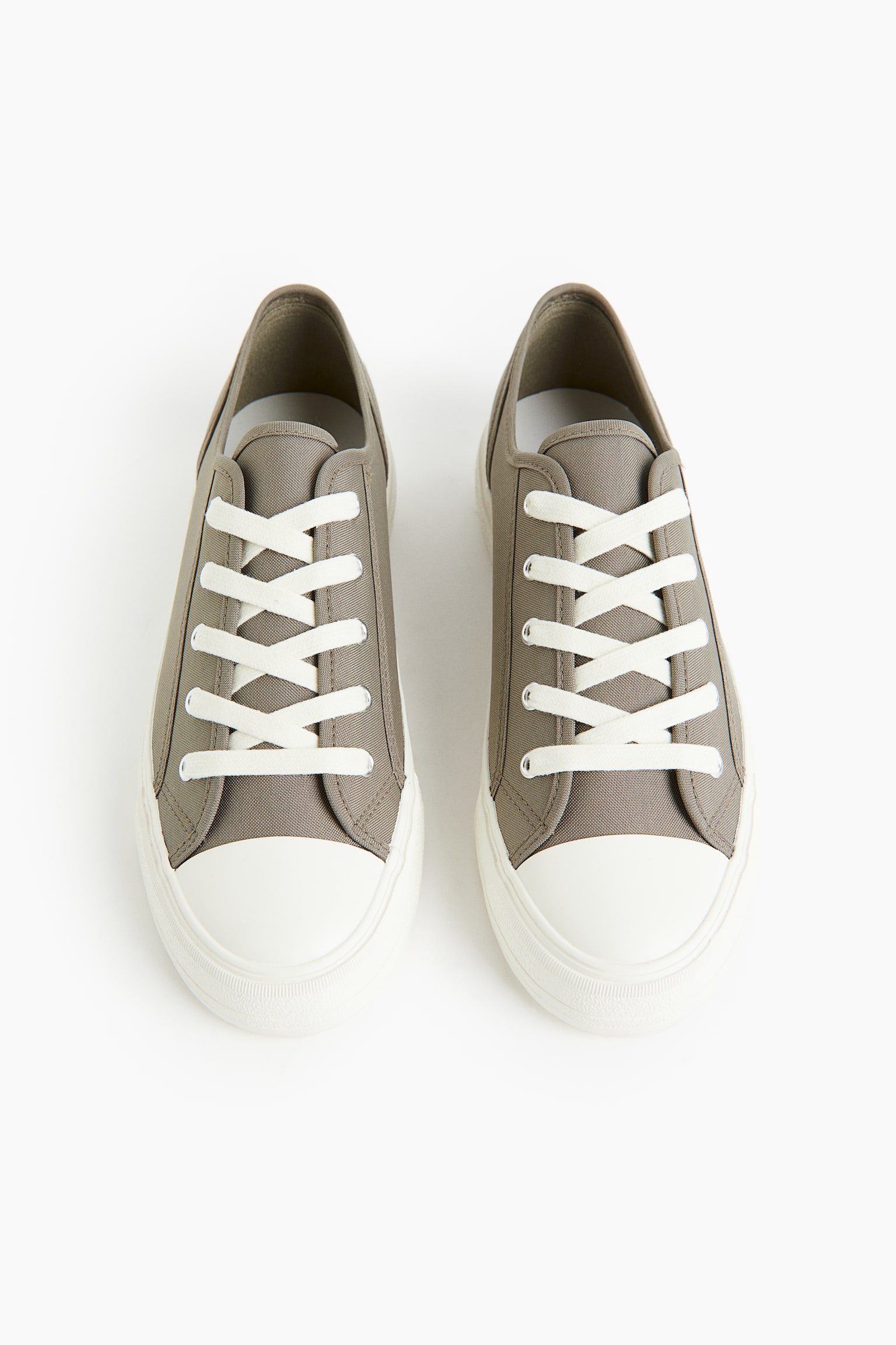 Canvas Sneakers - Khaki green/Cream/Cream - 2