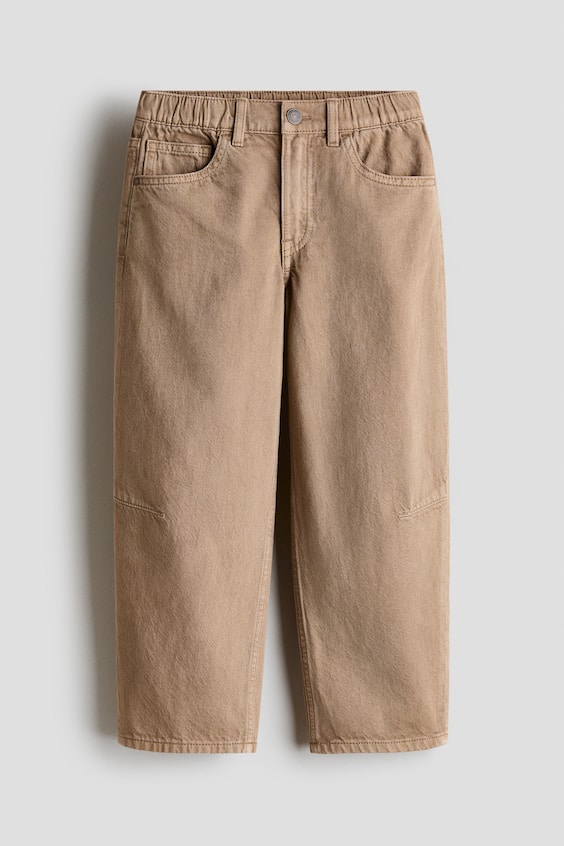 H&M Twill Barrel-Leg Pants