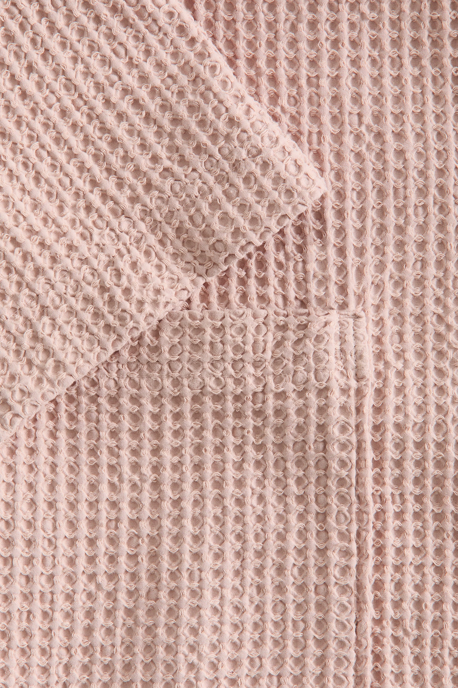 Waffled dressing gown - Powder pink/White/Dark beige/Light yellow - 2