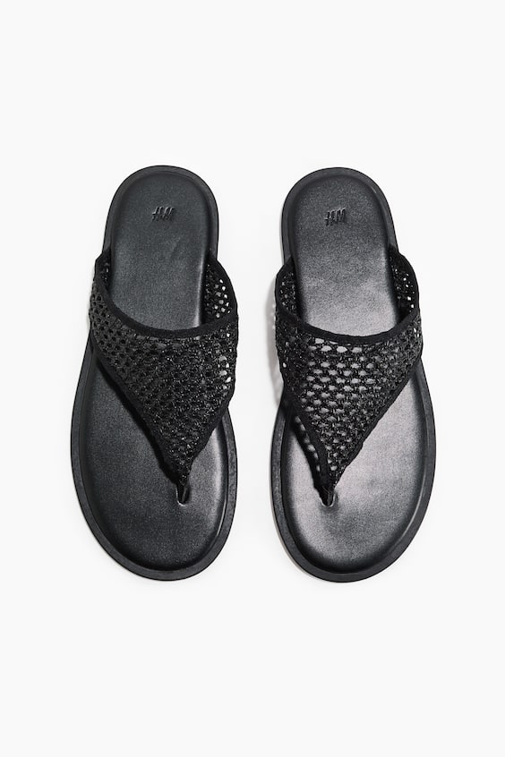 Женские плетёные шлёпанцы H&M