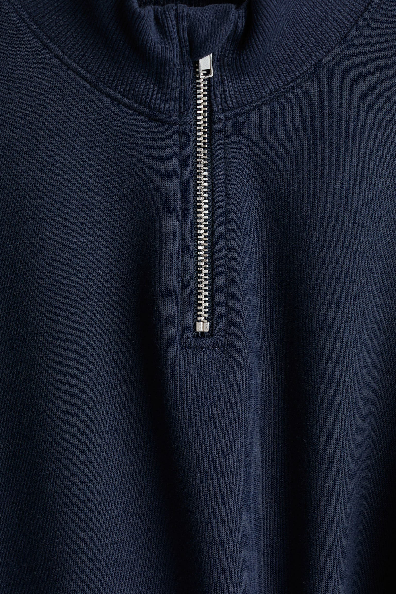 Детская толстовка H&M Half-Zip Brushed-Inside, цвет: Тёмно-синий — фото 5