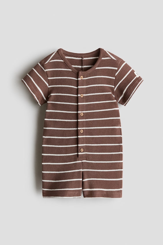 Детские комбинезоны H&M Textured Jersey Romper Suit
