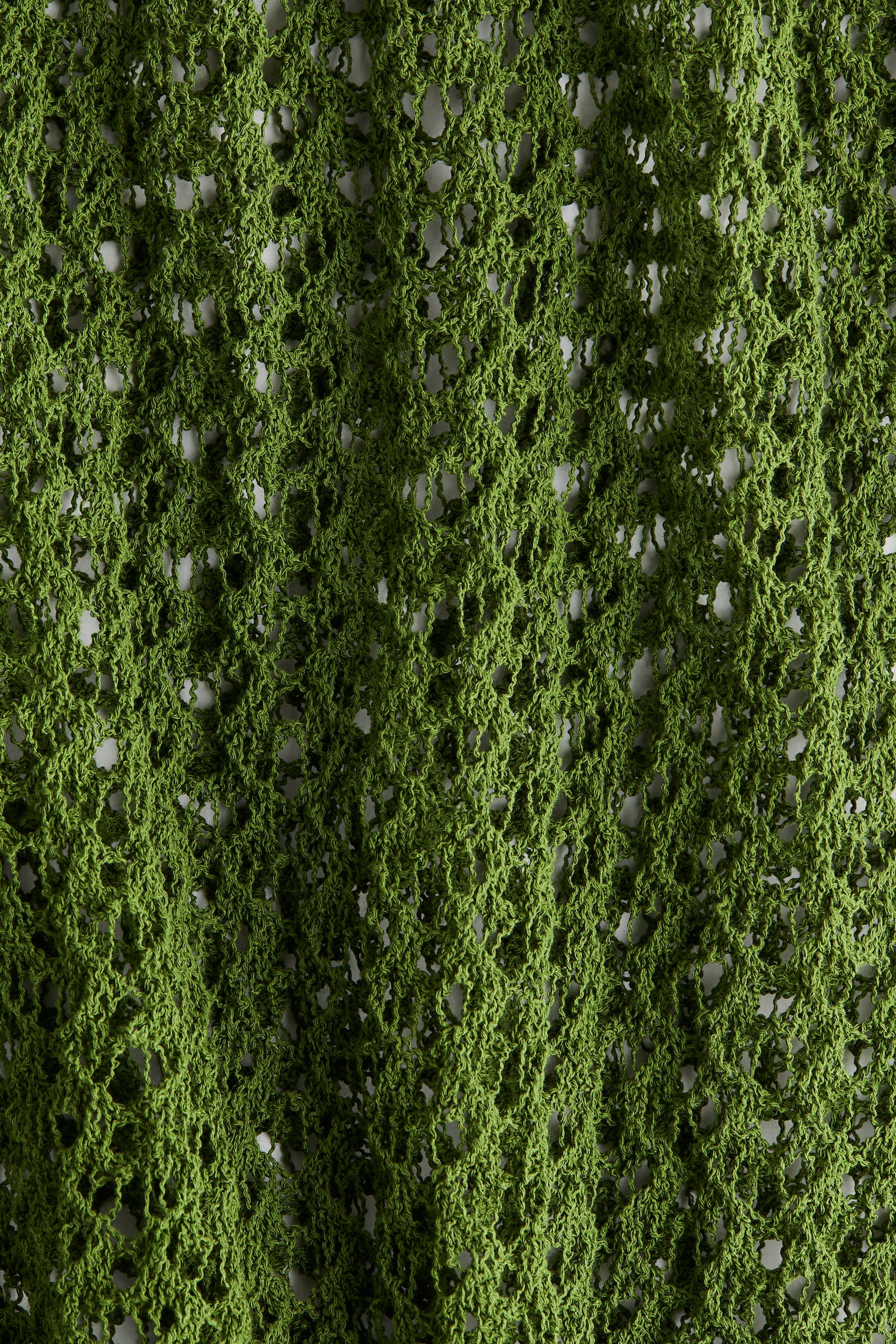 Vestido playero en tejido pointelle - Verde/Blanco - 6