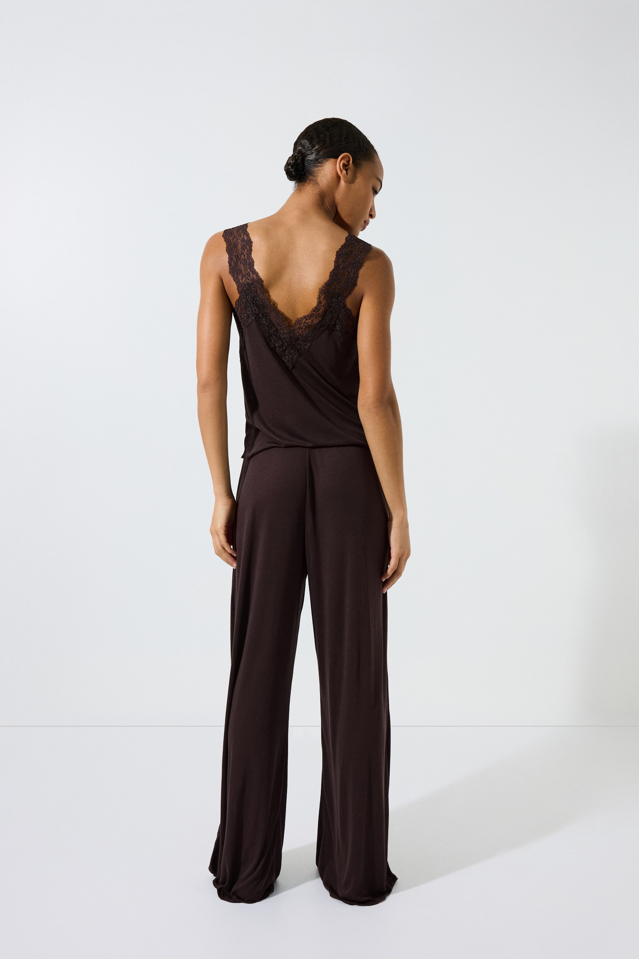 Lace-Trimmed Pajamas