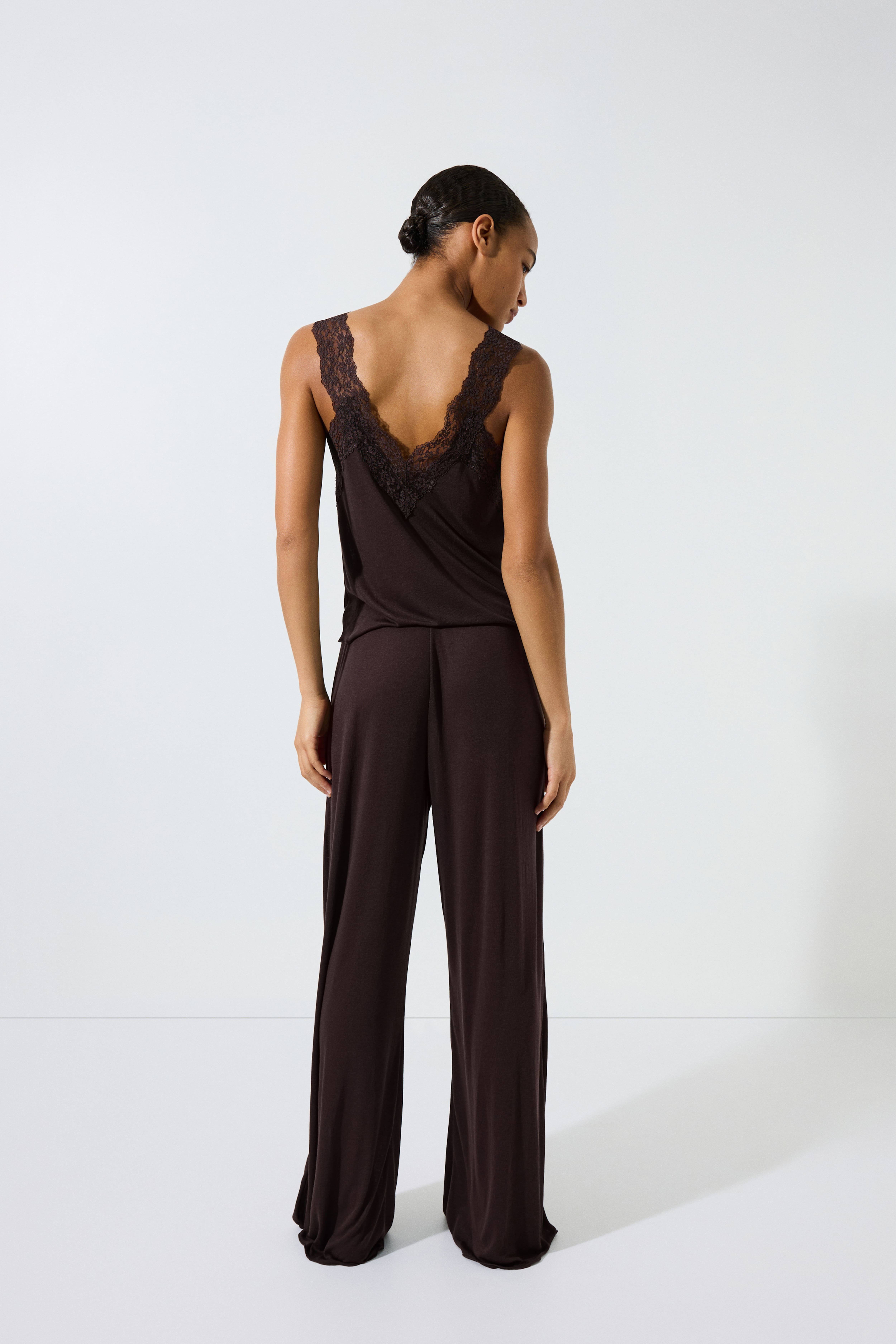 Lace-Trimmed Pajamas