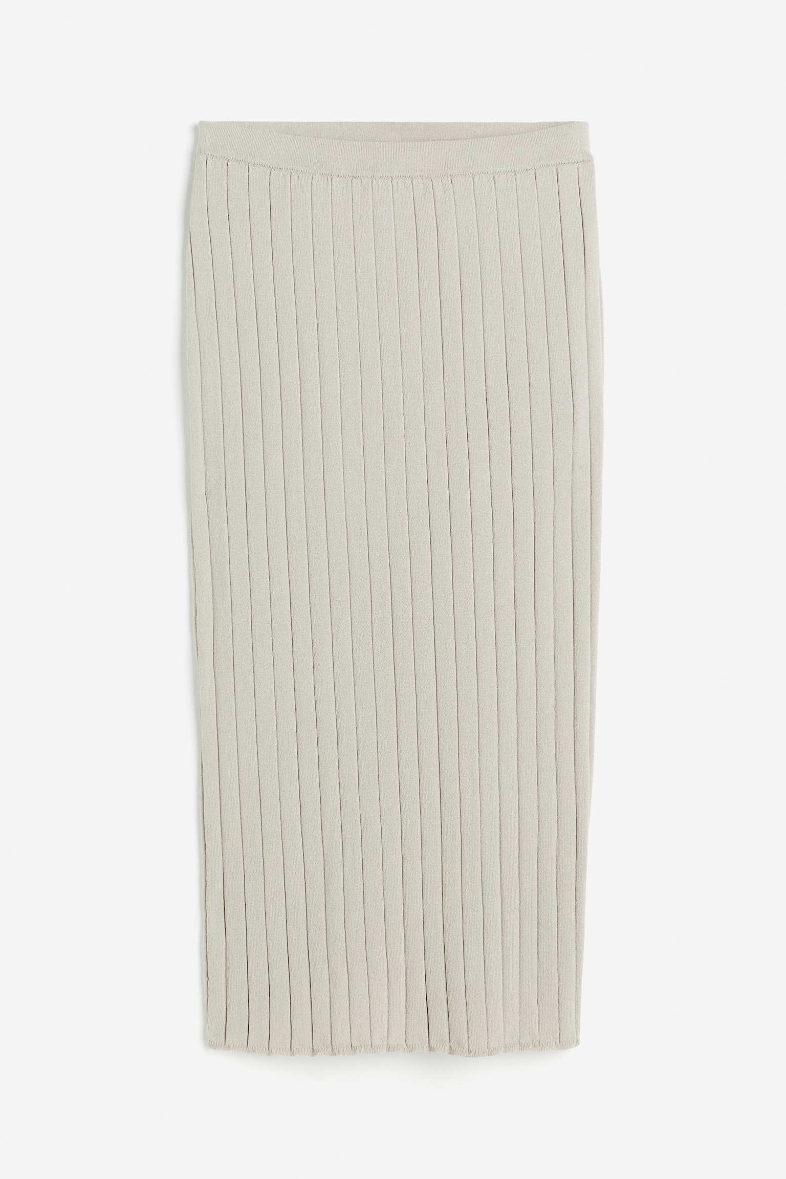 Rib Knit Skirt - Light beige - 2